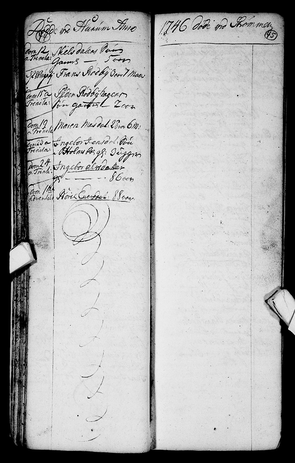 Hurum kirkebøker, AV/SAKO-A-229/F/Fa/L0004: Parish register (official) no. 4, 1733-1757, p. 44-45