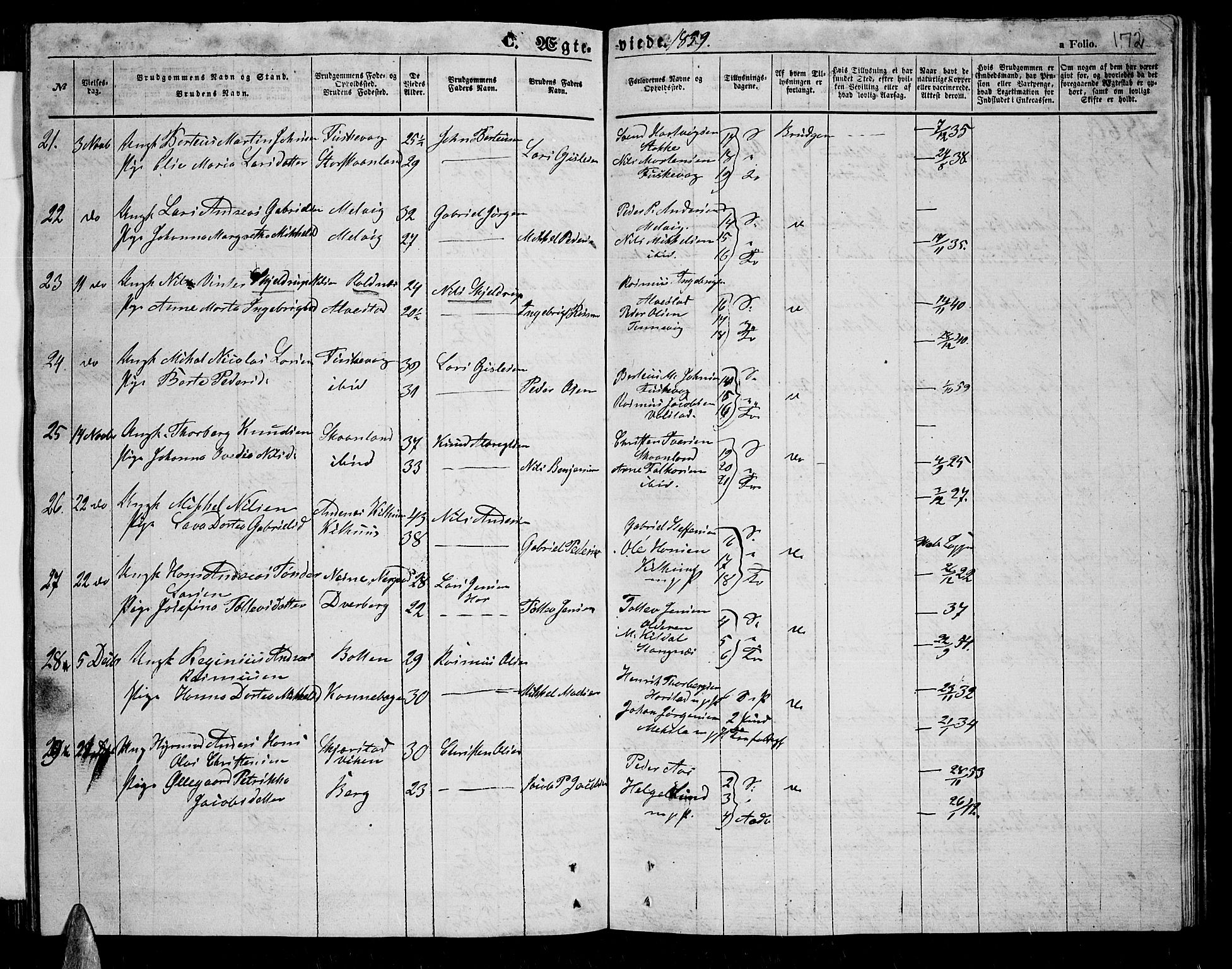 Trondenes sokneprestkontor, AV/SATØ-S-1319/H/Hb/L0007klokker: Parish register (copy) no. 7, 1855-1862, p. 172