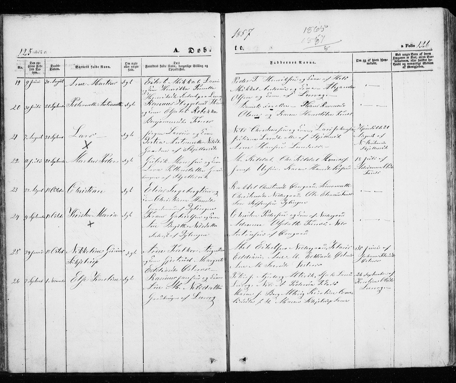 Trondenes sokneprestkontor, SATØ/S-1319/H/Ha/L0010kirke: Parish register (official) no. 10, 1840-1865, p. 125-126