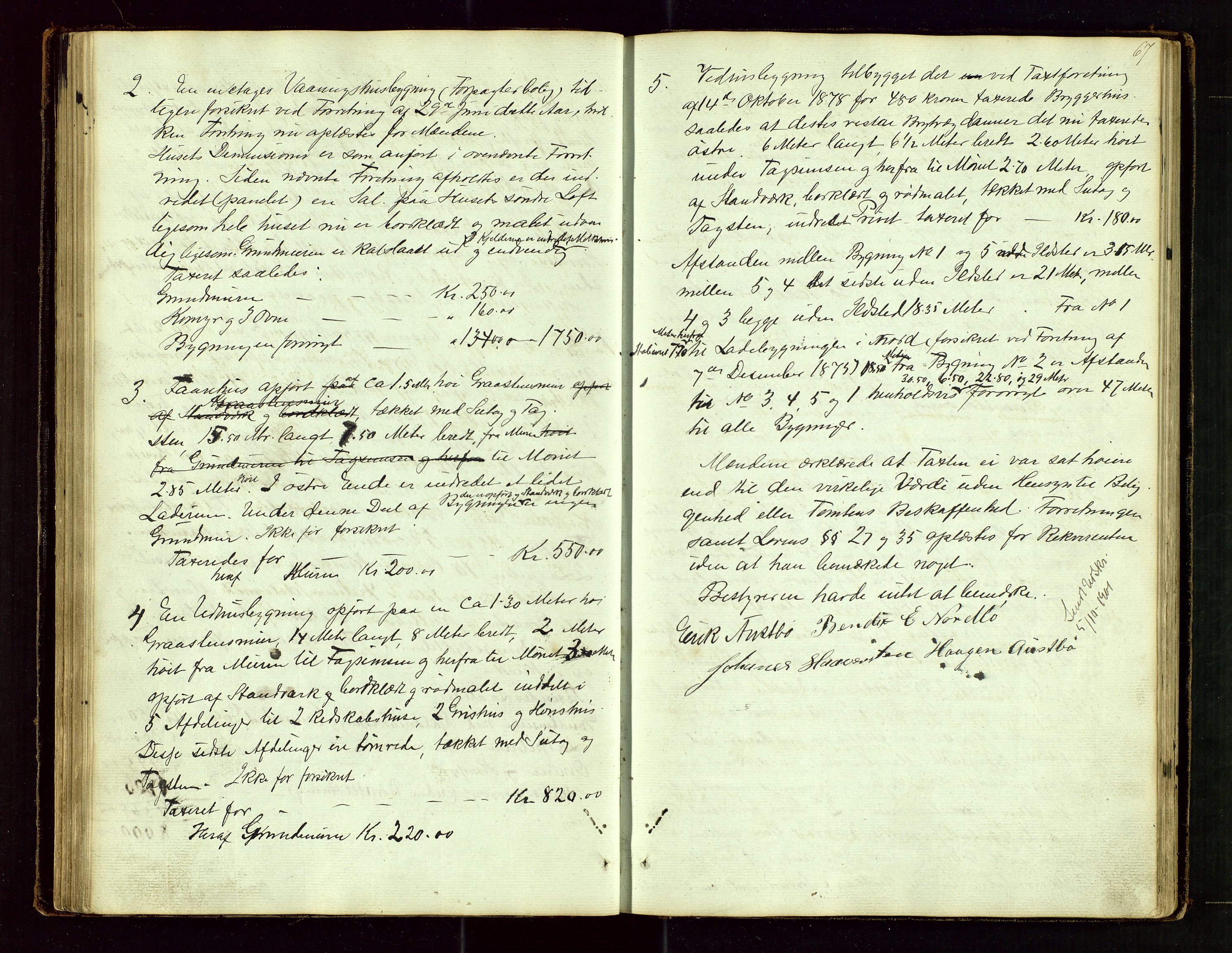 Rennesøy lensmannskontor, AV/SAST-A-100165/Goa/L0001: "Brandtaxations-Protocol for Rennesøe Thinglag", 1846-1923, p. 66b-67a