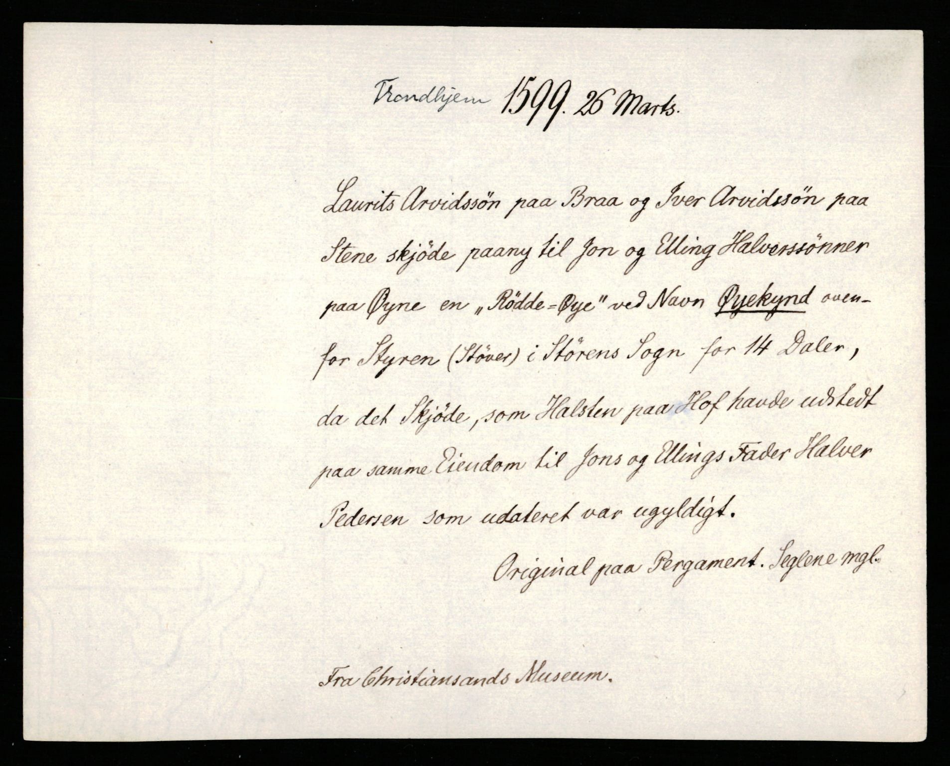 Riksarkivets diplomsamling, AV/RA-EA-5965/F35/F35b/L0004: Riksarkivets diplomer, seddelregister, 1593-1600, p. 529