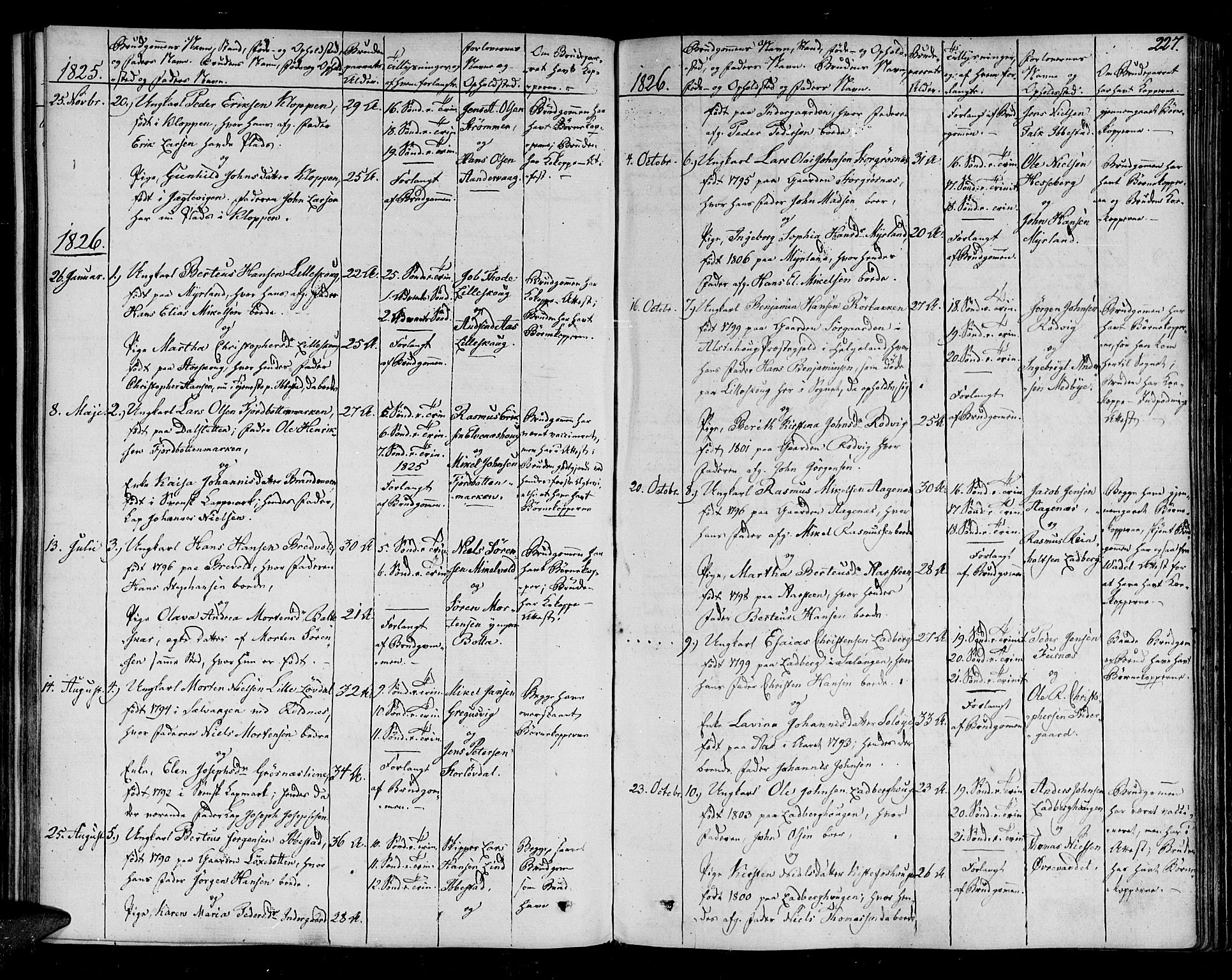 Ibestad sokneprestembete, SATØ/S-0077/H/Ha/Haa/L0005kirke: Parish register (official) no. 5, 1825-1836, p. 227