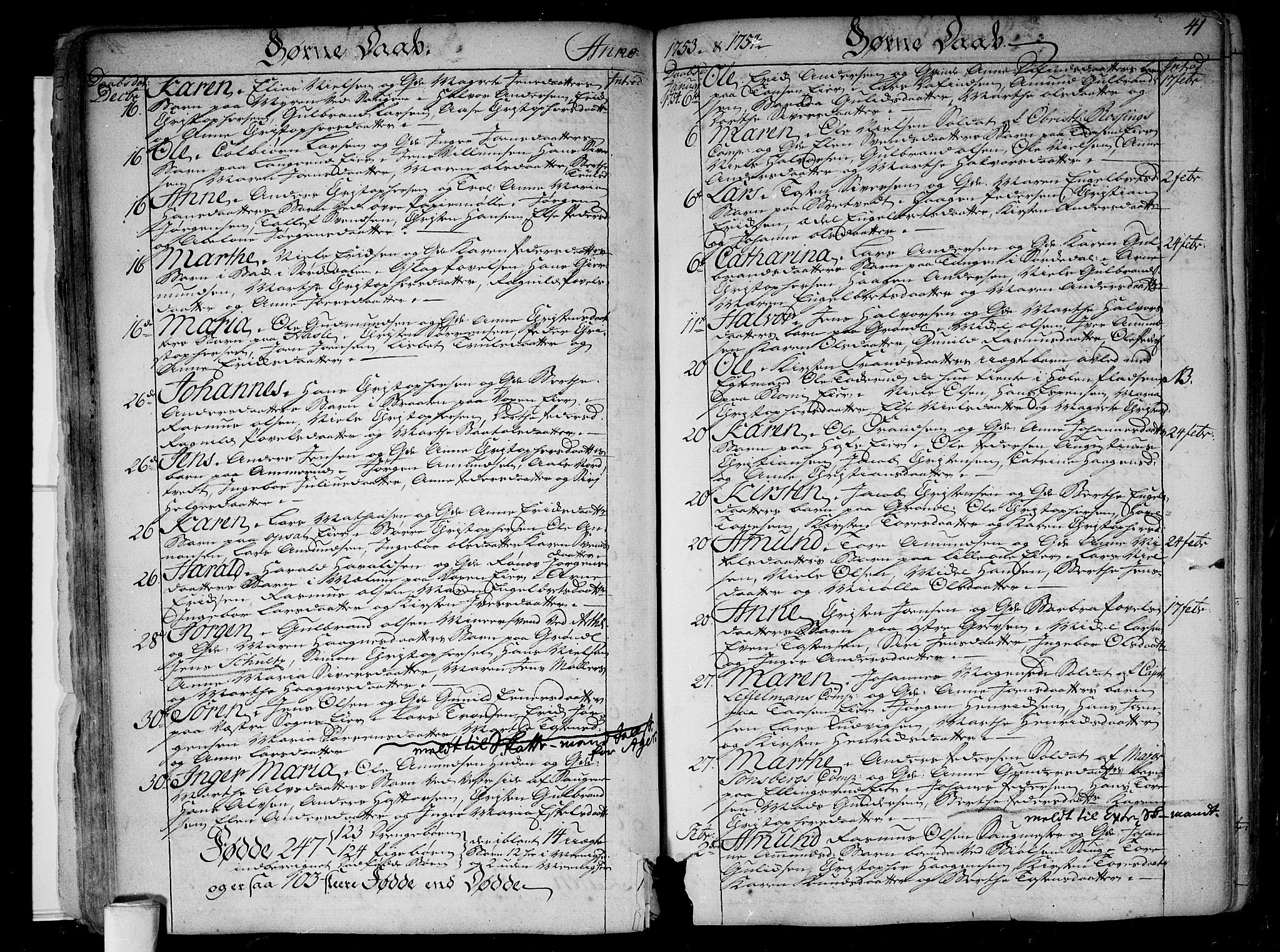 Aker prestekontor kirkebøker, SAO/A-10861/F/L0008: Parish register (official) no. 8, 1749-1765, p. 41