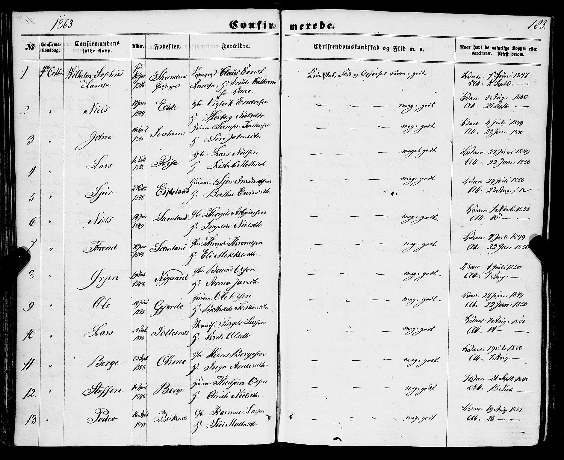 Strandebarm sokneprestembete, AV/SAB-A-78401/H/Haa: Parish register (official) no. A 8, 1858-1872, p. 183