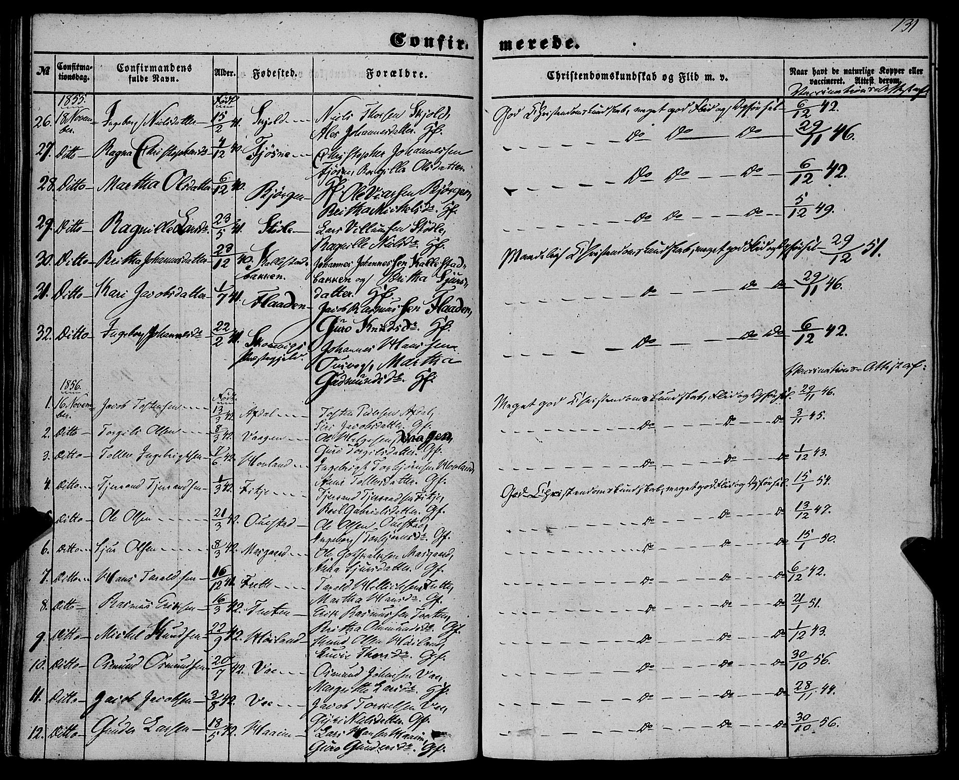 Etne sokneprestembete, SAB/A-75001/H/Haa: Parish register (official) no. A 8, 1848-1862, p. 131