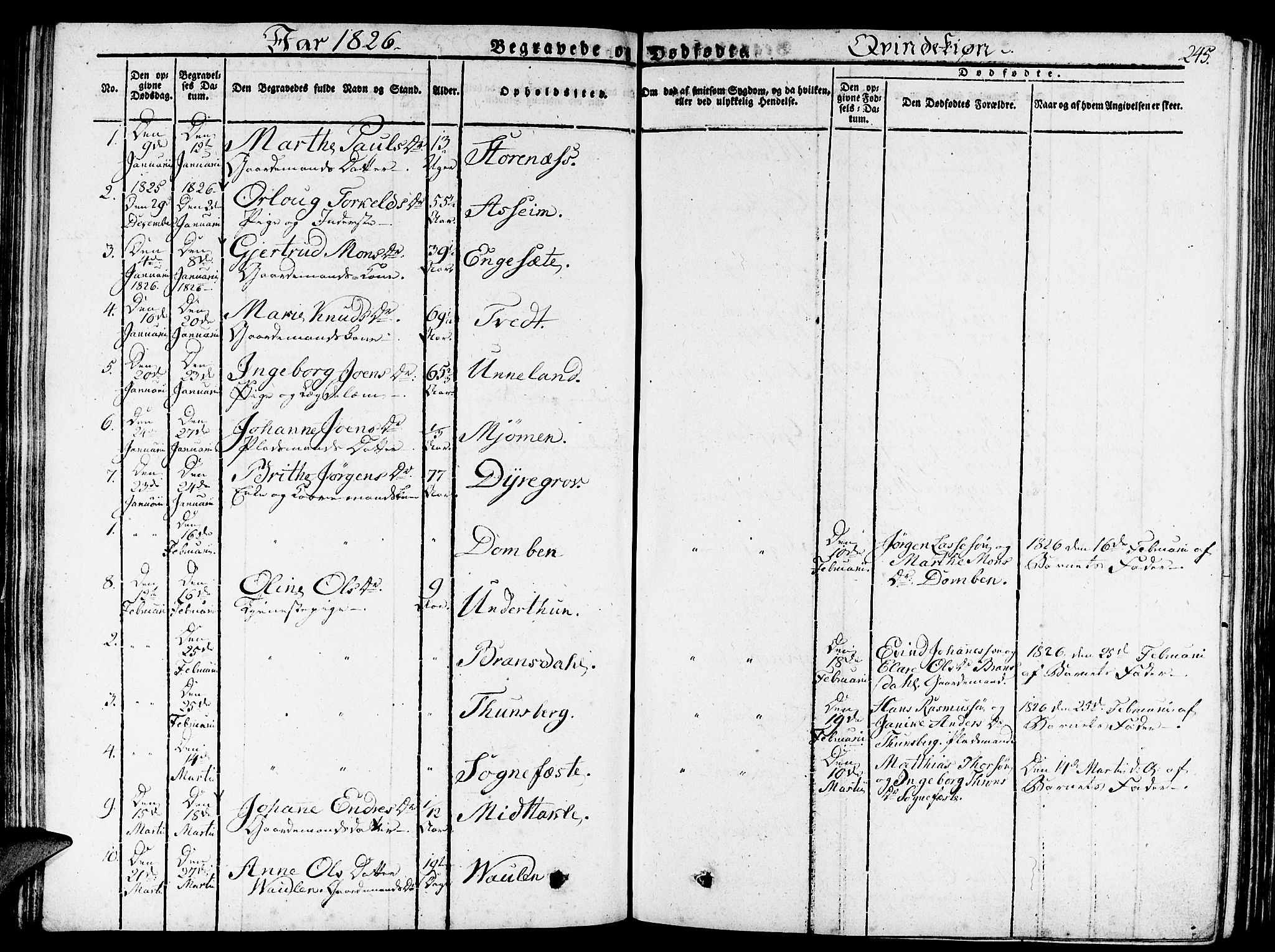 Gulen sokneprestembete, SAB/A-80201/H/Haa/Haaa/L0019: Parish register (official) no. A 19, 1826-1836, p. 245