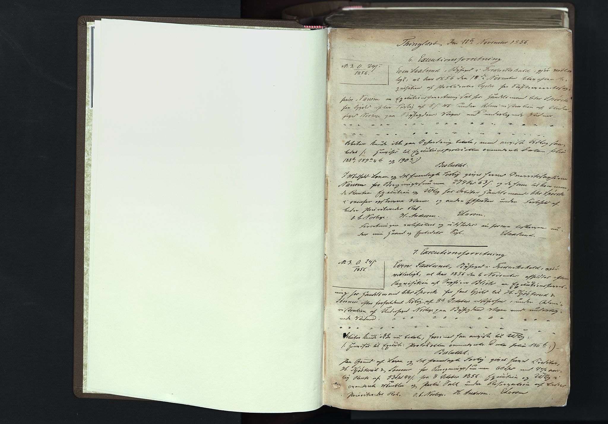 Halden byfogd, AV/SAO-A-10865/G/Gb/L0006: Mortgage book no. 6, 1856-1863, p. 1