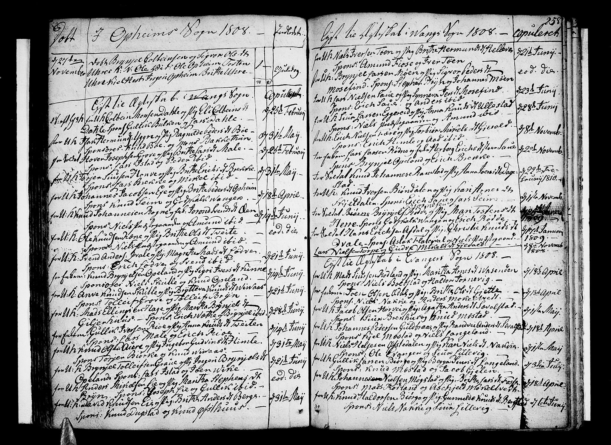 Voss sokneprestembete, SAB/A-79001/H/Haa: Parish register (official) no. A 9, 1780-1810, p. 258