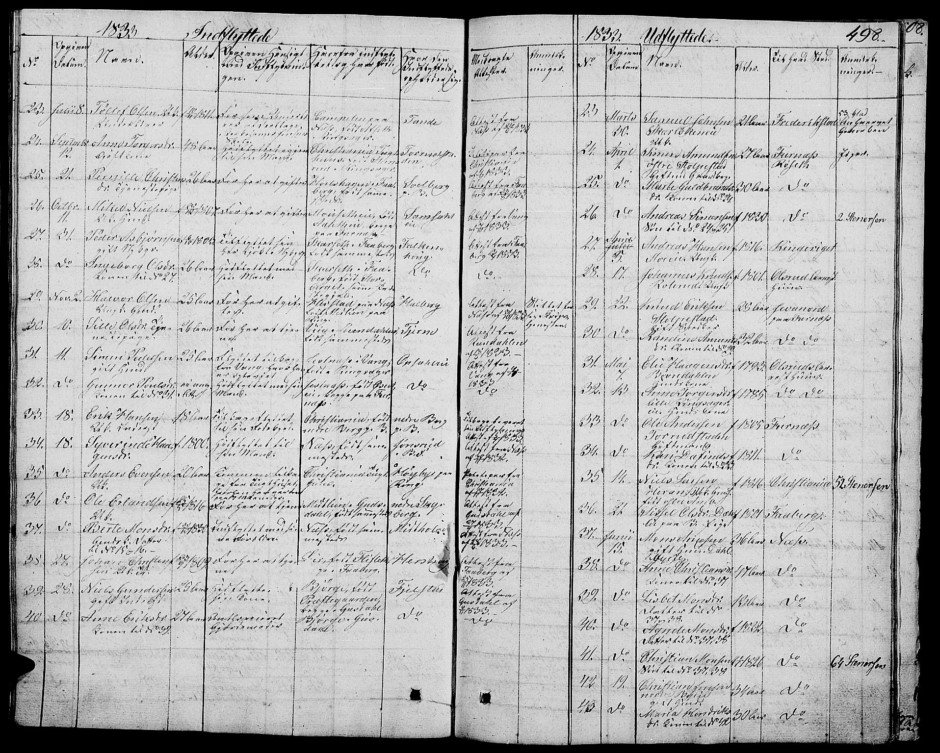 Ringsaker prestekontor, AV/SAH-PREST-014/L/La/L0004: Parish register (copy) no. 4, 1827-1838, p. 498