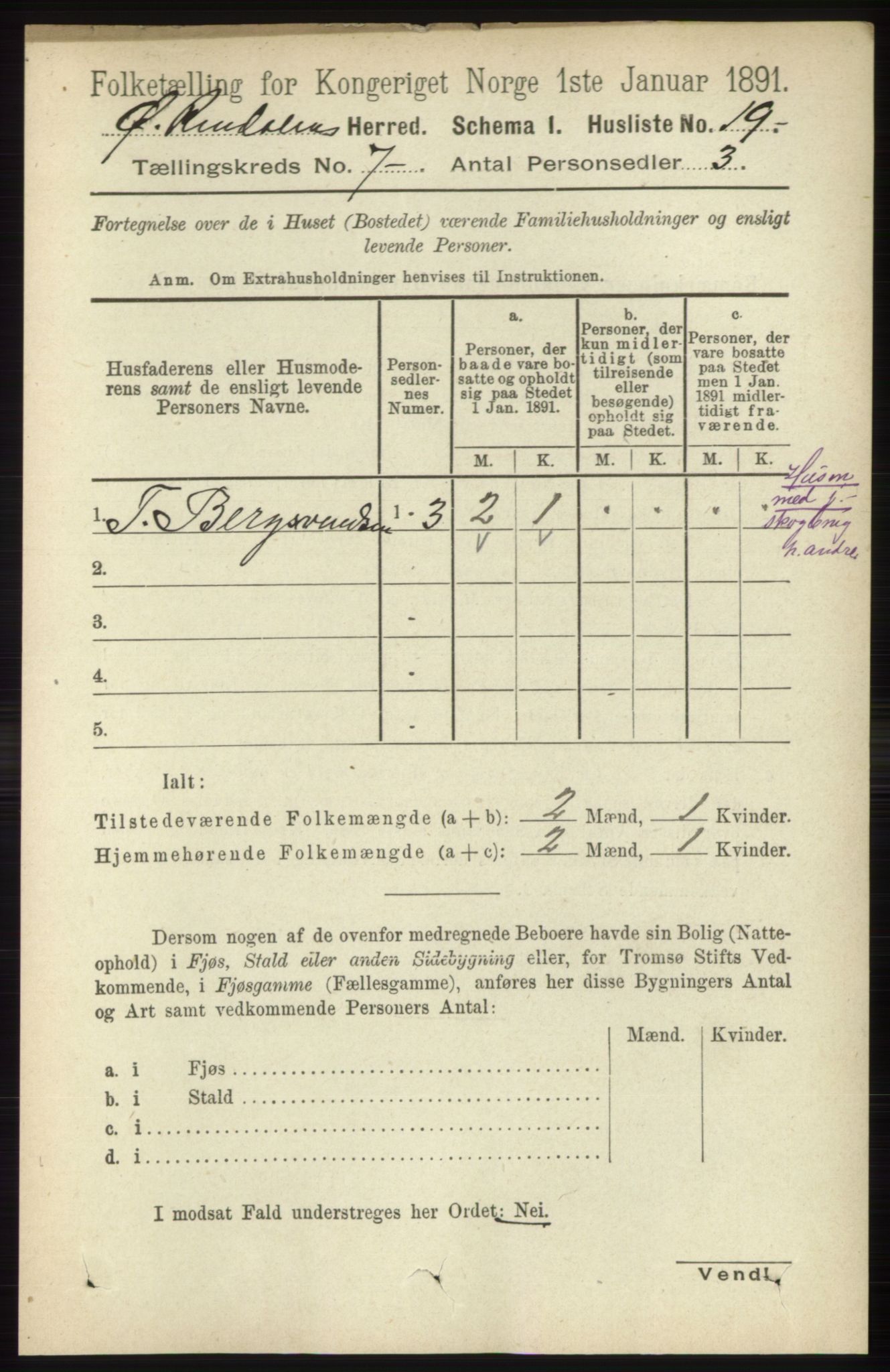 RA, 1891 census for 0433 Øvre Rendal, 1891, p. 1803