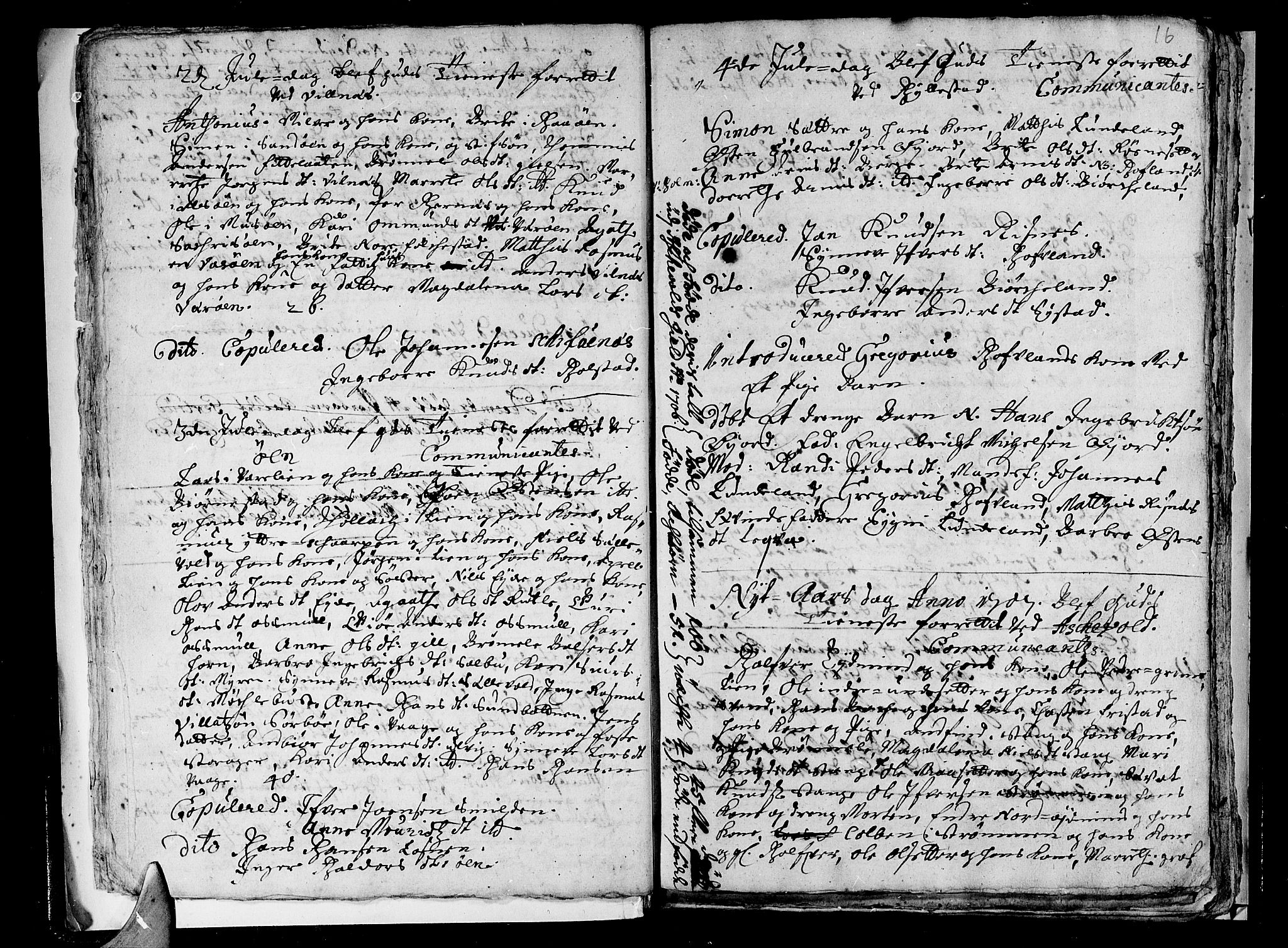 Askvoll sokneprestembete, AV/SAB-A-79501/H/Haa/Haaa/L0001: Parish register (official) no. A 1, 1706-1711, p. 16