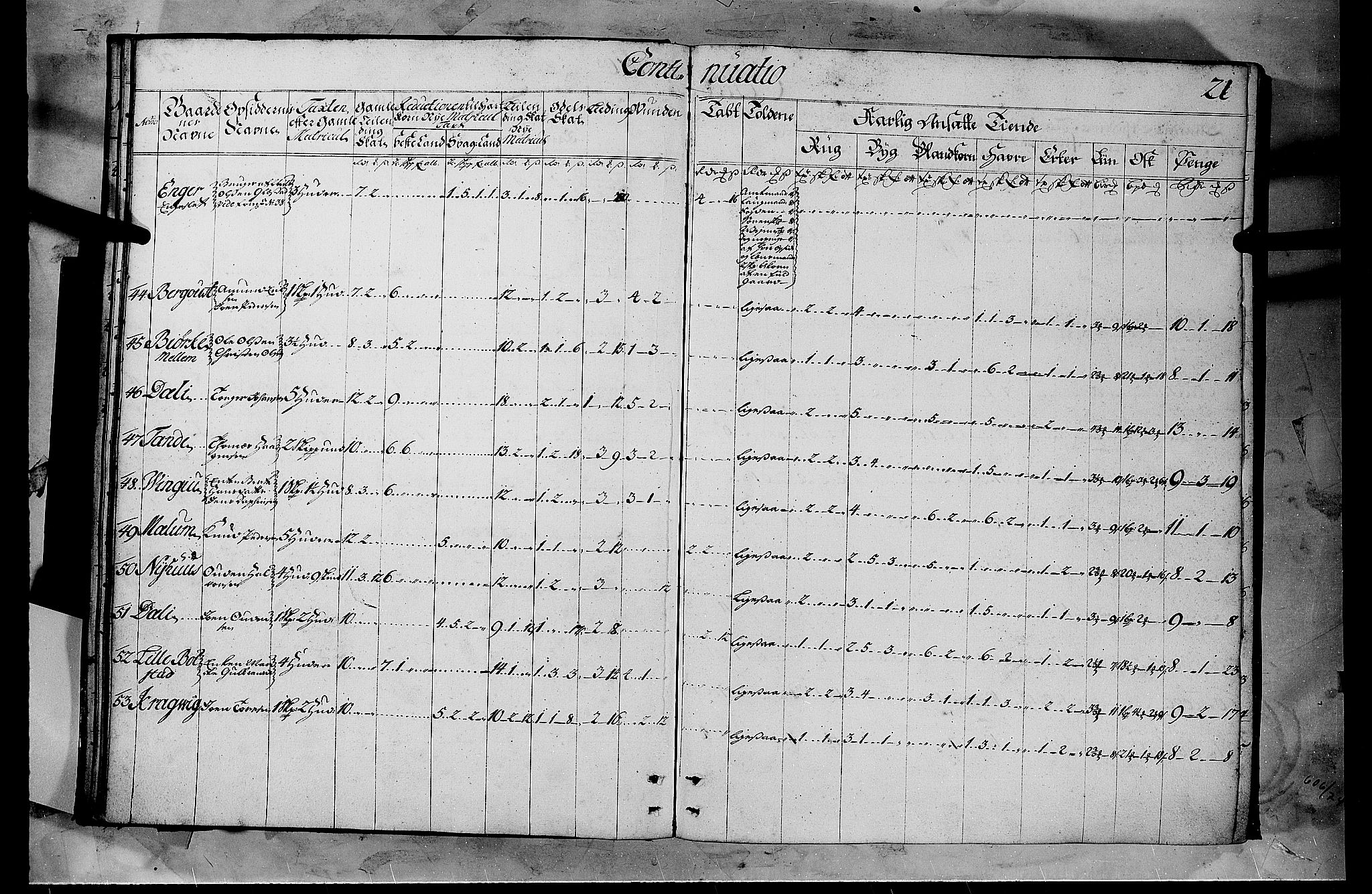 Rentekammeret inntil 1814, Realistisk ordnet avdeling, AV/RA-EA-4070/N/Nb/Nbf/L0103b: Hedmark matrikkelprotokoll, 1723, p. 20b-21a