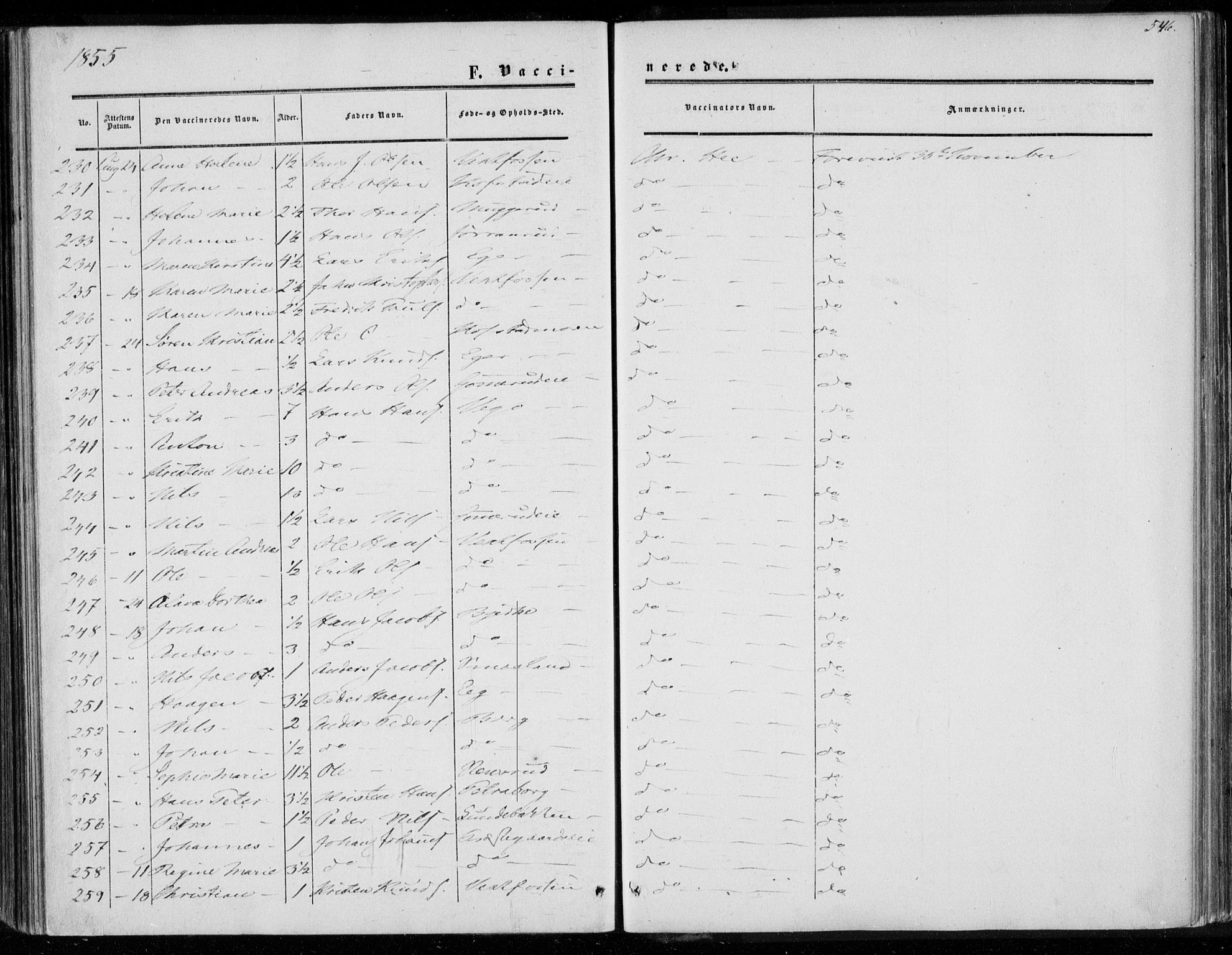 Eiker kirkebøker, AV/SAKO-A-4/F/Fa/L0015b: Parish register (official) no. I 15B, 1854-1860, p. 546