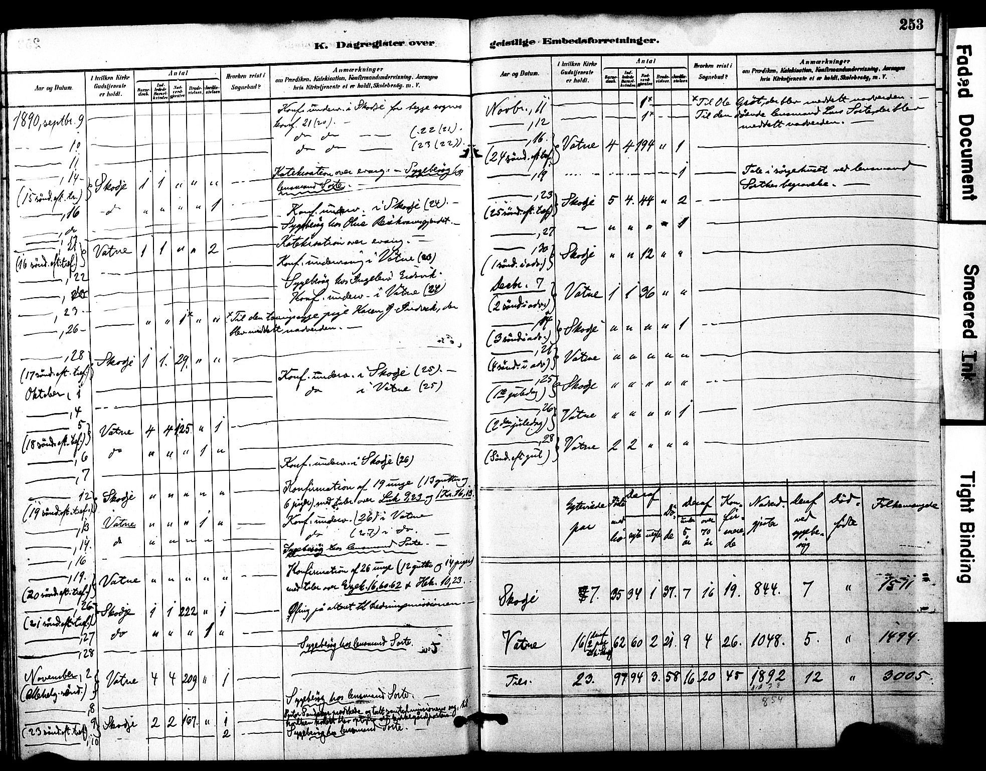 Ministerialprotokoller, klokkerbøker og fødselsregistre - Møre og Romsdal, SAT/A-1454/525/L0374: Parish register (official) no. 525A04, 1880-1899, p. 253