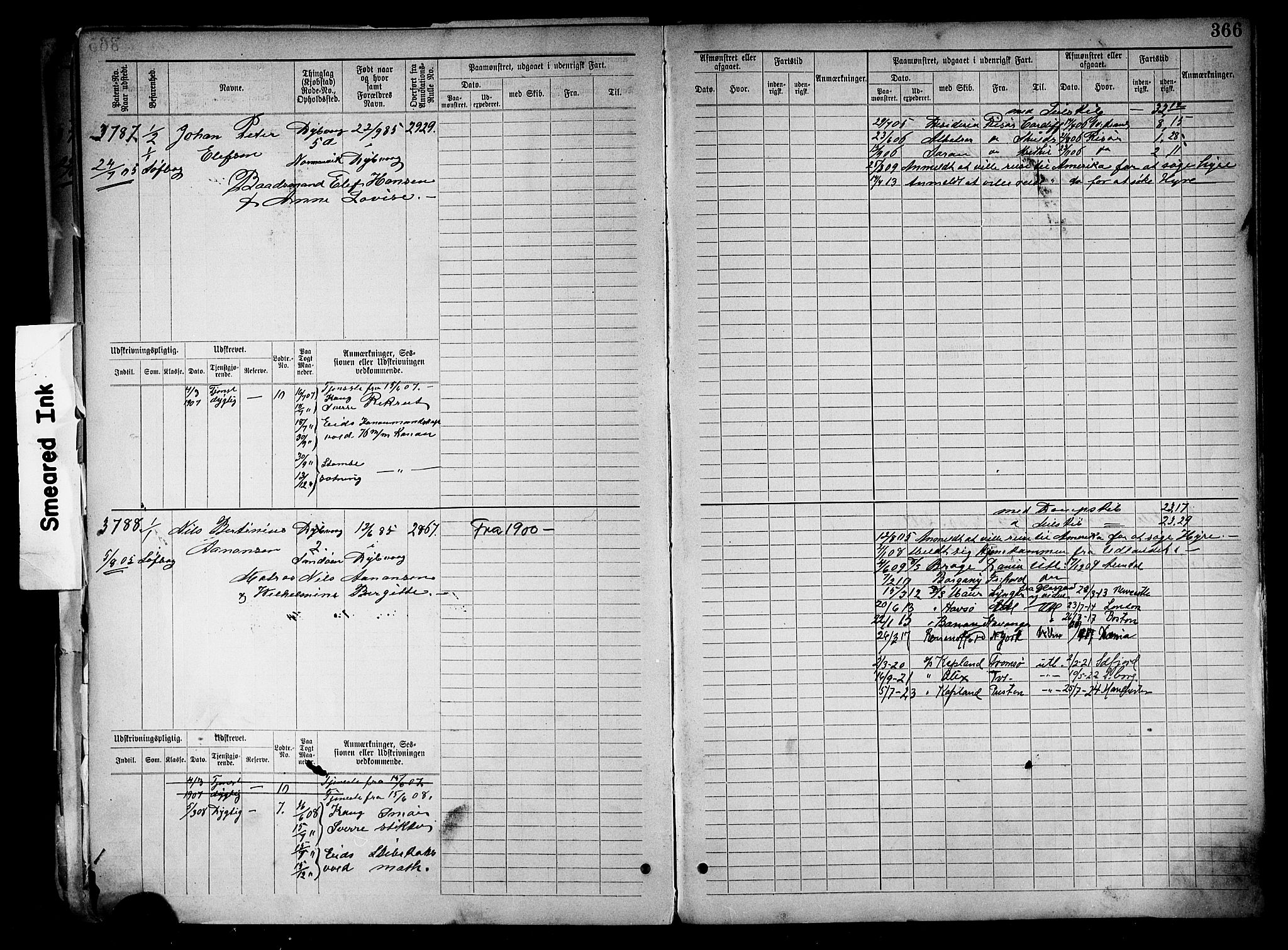 Tvedestrand mønstringskrets, AV/SAK-2031-0011/F/Fb/L0019: Hovedrulle nr 3057-3818, U-35, 1892-1906, p. 378