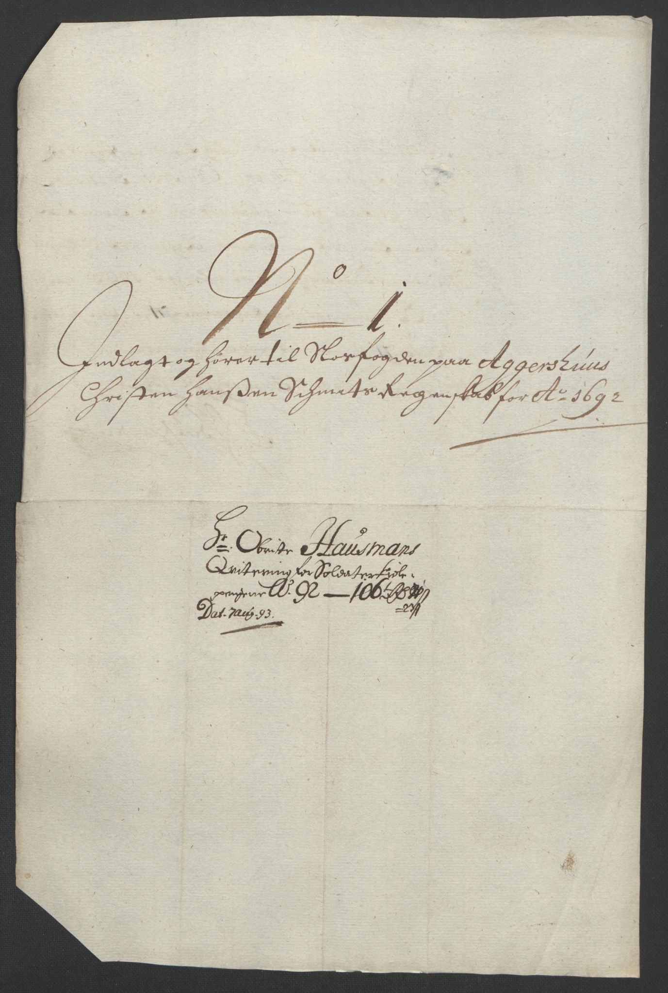 Rentekammeret inntil 1814, Reviderte regnskaper, Fogderegnskap, AV/RA-EA-4092/R08/L0426: Fogderegnskap Aker, 1692-1693, p. 149