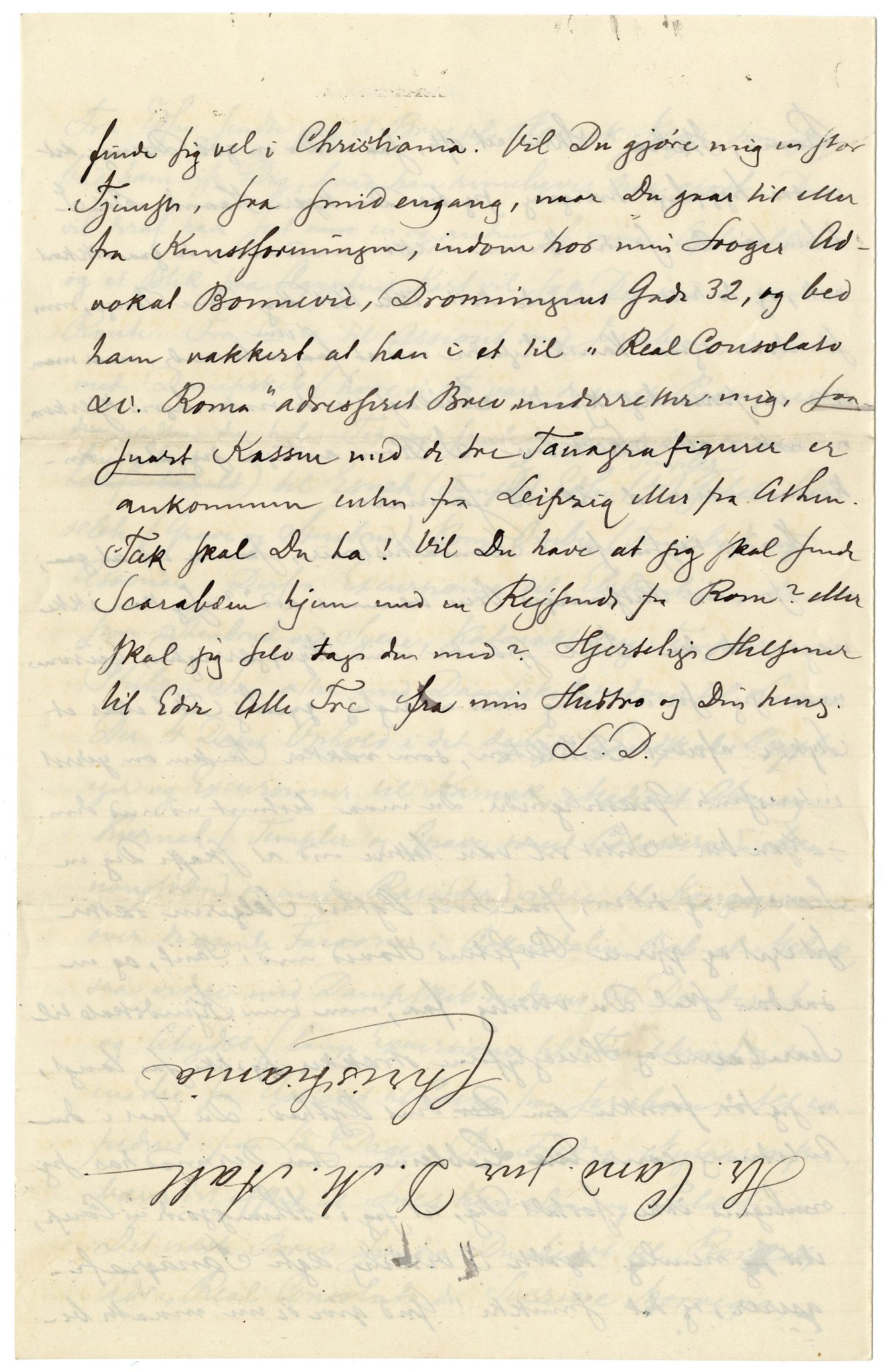 Diderik Maria Aalls brevsamling, NF/Ark-1023/F/L0003: D.M. Aalls brevsamling. D - G, 1797-1889, p. 54