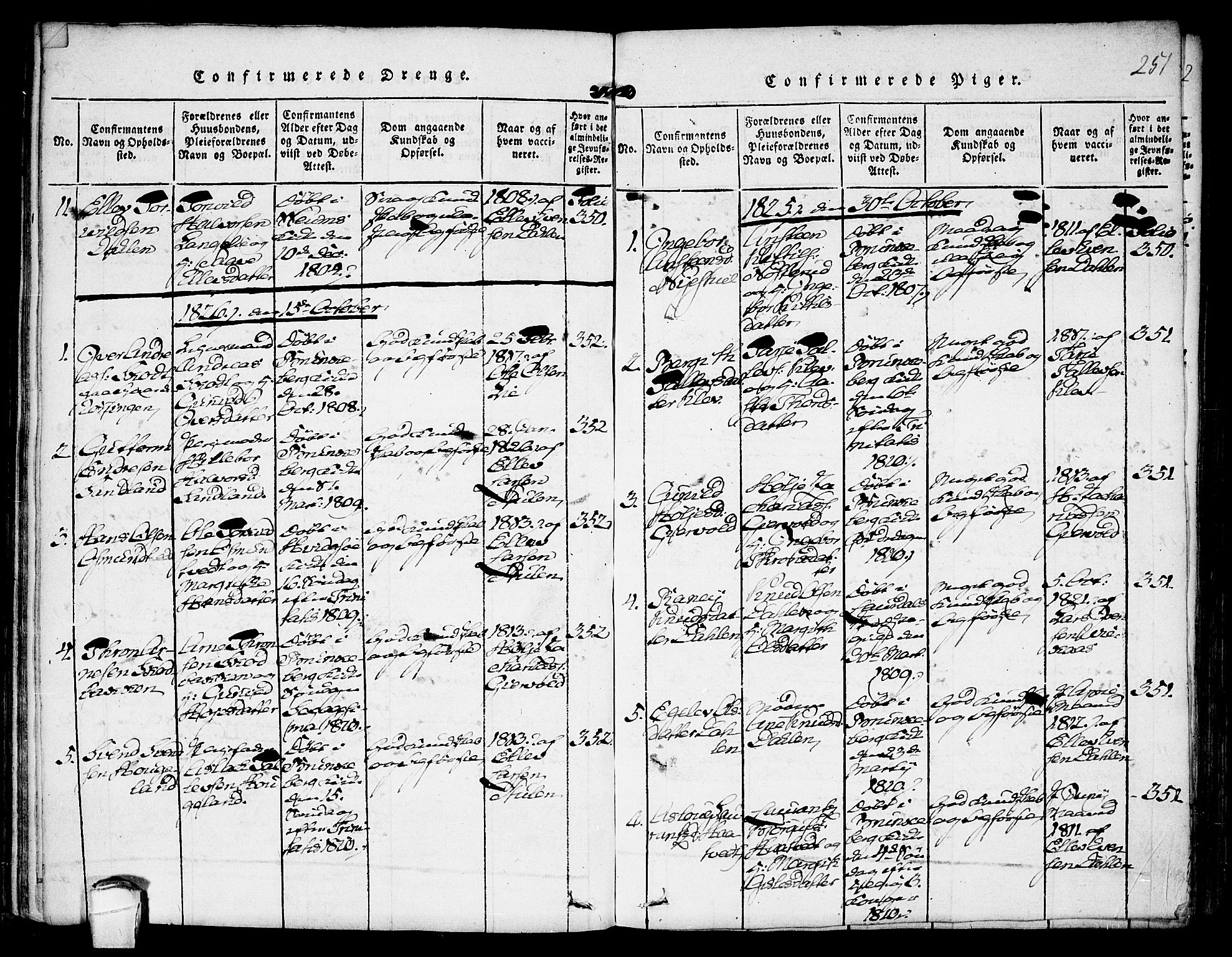 Kviteseid kirkebøker, SAKO/A-276/F/Fb/L0001: Parish register (official) no. II 1, 1815-1836, p. 251