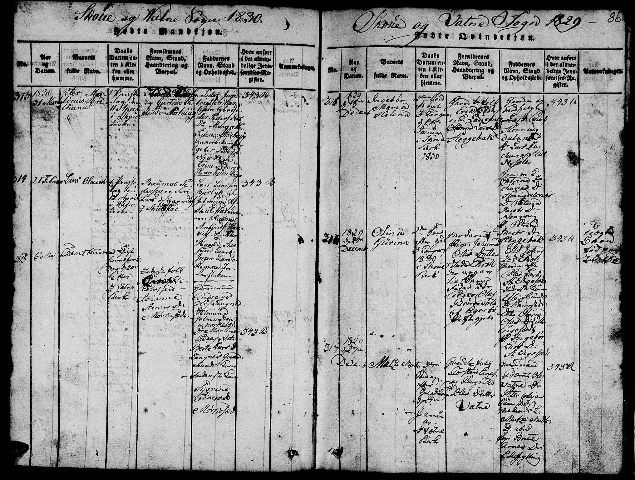 Ministerialprotokoller, klokkerbøker og fødselsregistre - Møre og Romsdal, AV/SAT-A-1454/524/L0360: Parish register (copy) no. 524C01, 1816-1830, p. 86