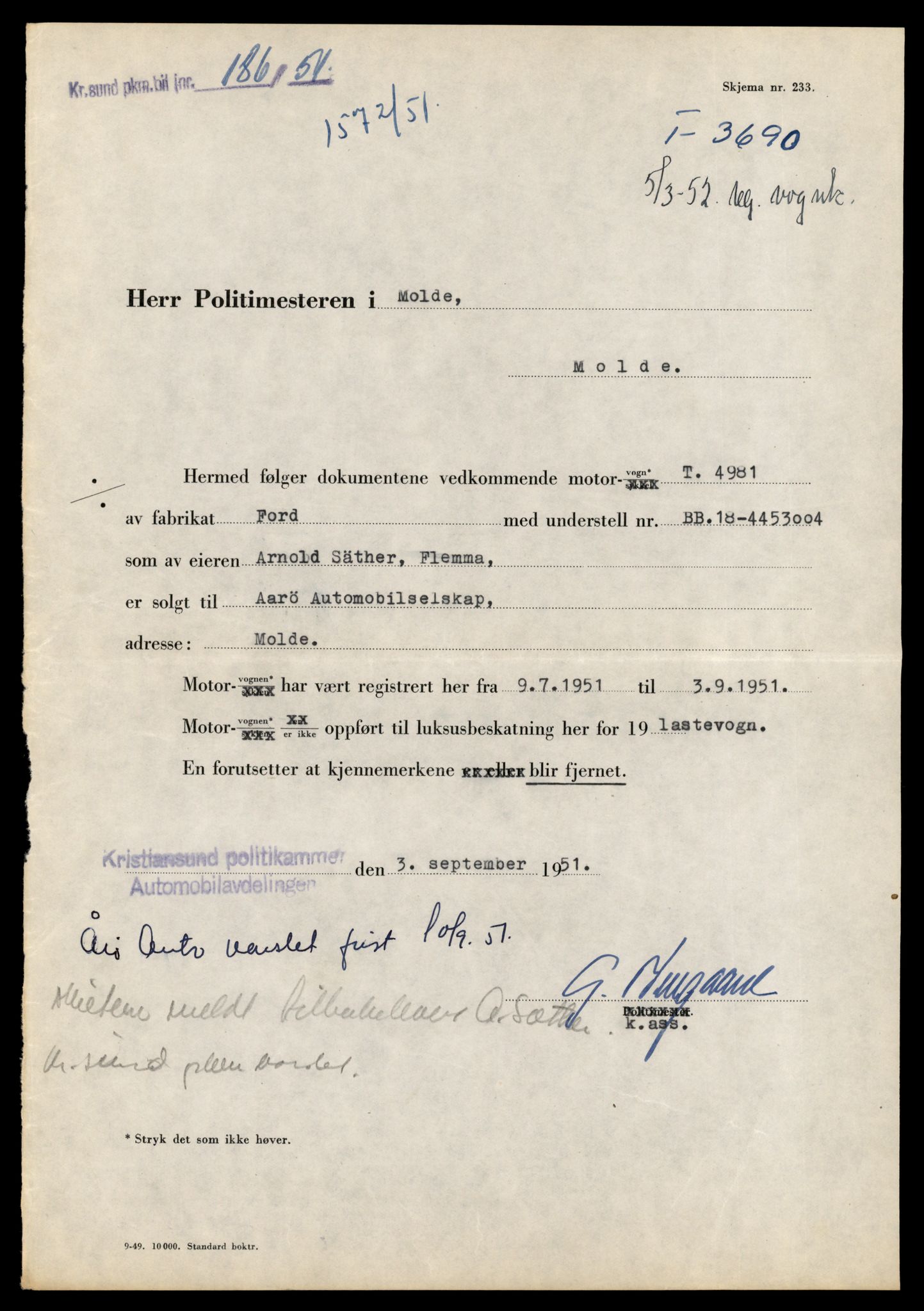 Møre og Romsdal vegkontor - Ålesund trafikkstasjon, AV/SAT-A-4099/F/Fe/L0035: Registreringskort for kjøretøy T 12653 - T 12829, 1927-1998, p. 2212