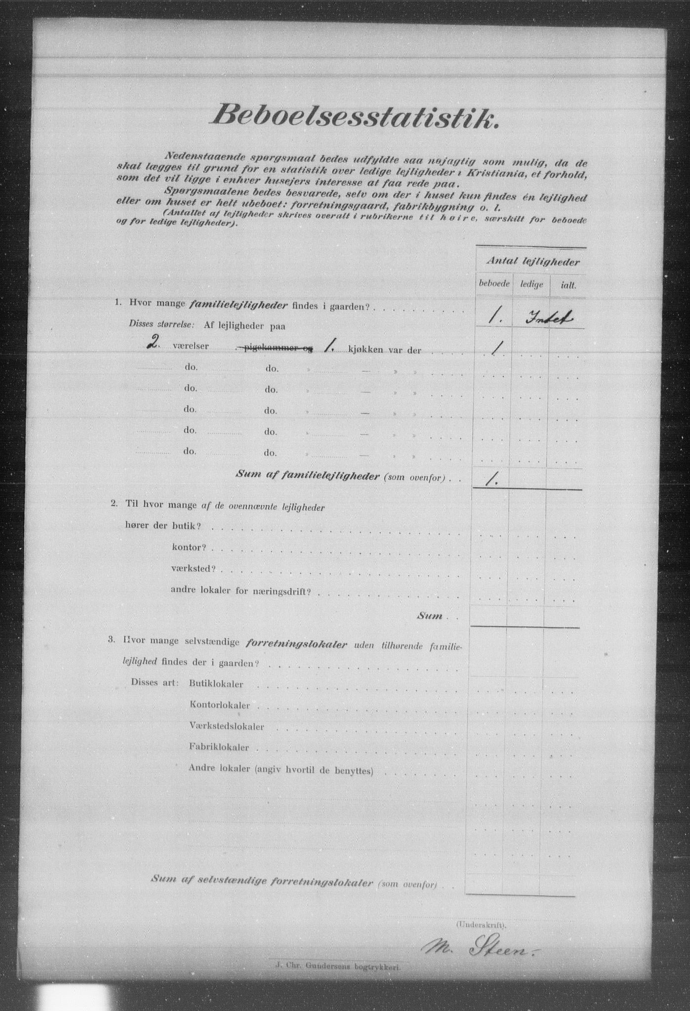 OBA, Municipal Census 1903 for Kristiania, 1903, p. 9437