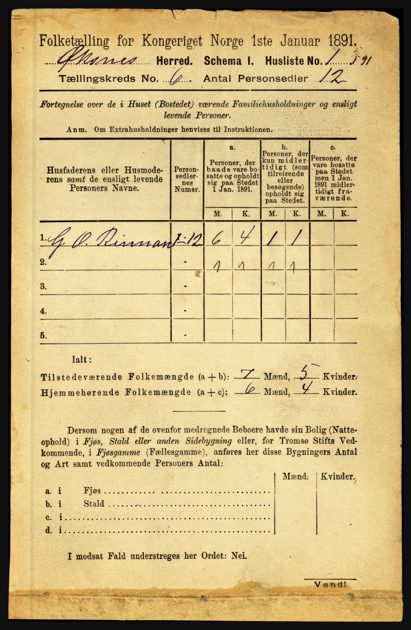 RA, 1891 census for 1868 Øksnes, 1891, p. 2506