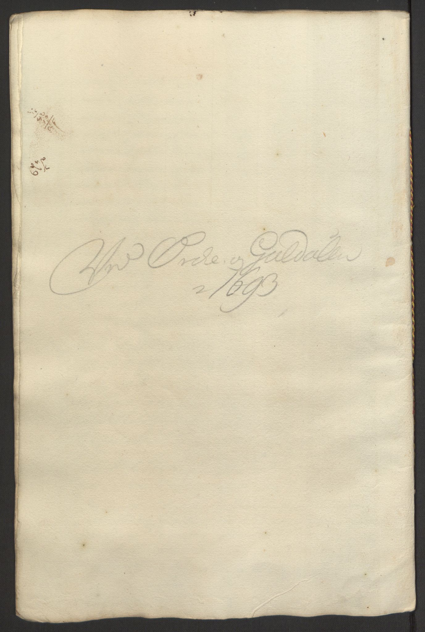 Rentekammeret inntil 1814, Reviderte regnskaper, Fogderegnskap, RA/EA-4092/R58/L3938: Fogderegnskap Orkdal, 1693, p. 120