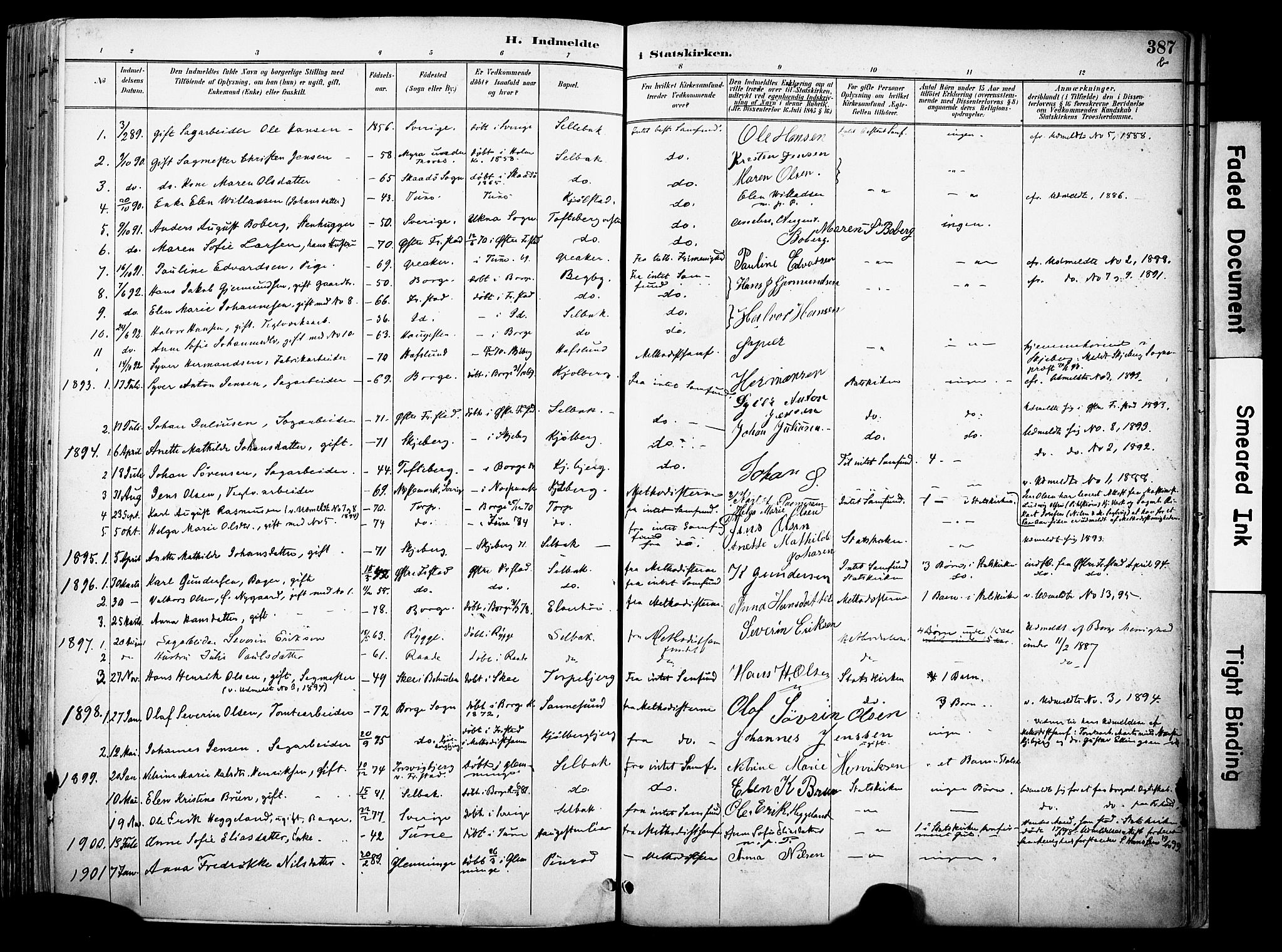 Borge prestekontor Kirkebøker, AV/SAO-A-10903/F/Fa/L0008: Parish register (official) no. I 8B, 1887-1902, p. 387b