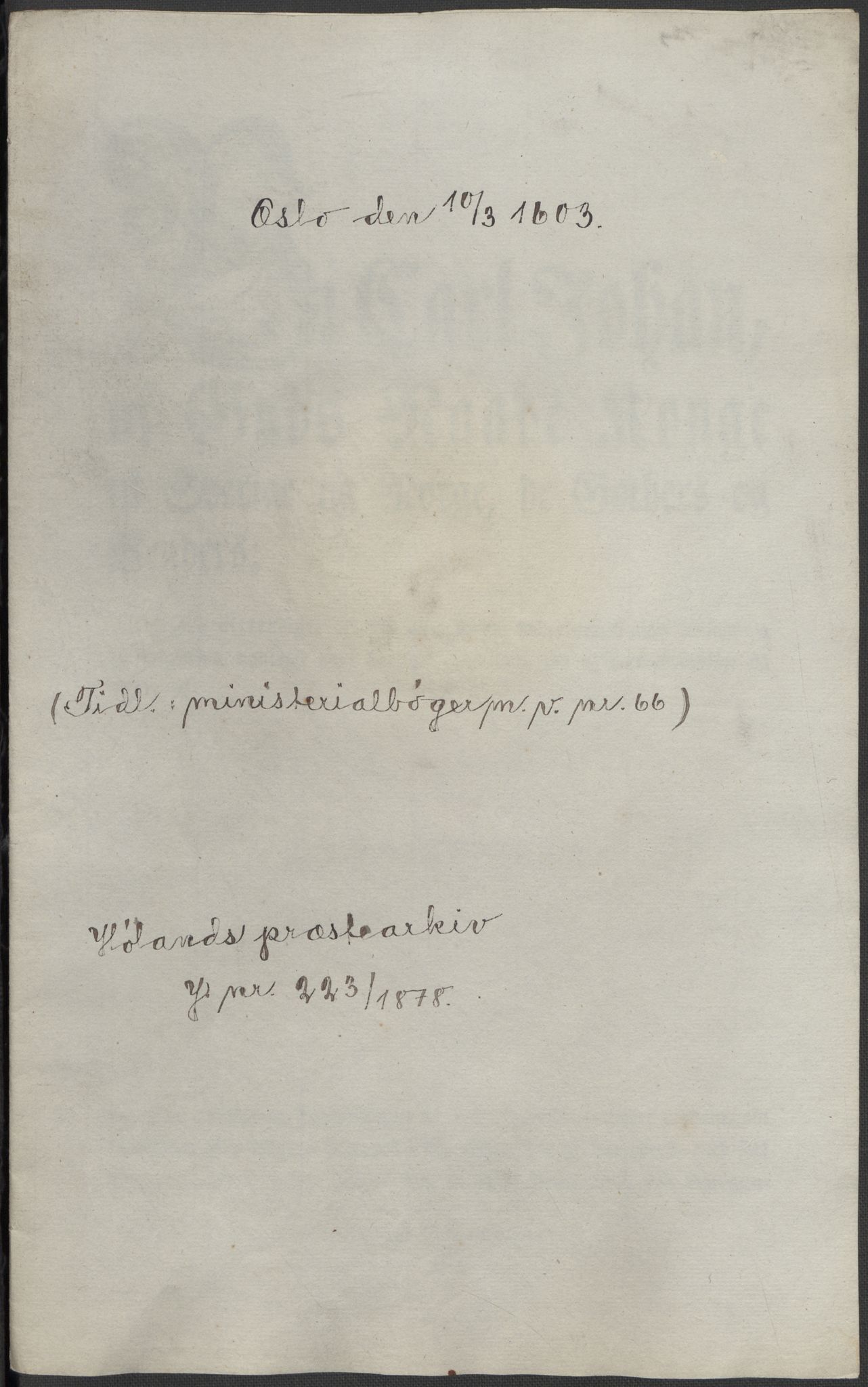 Riksarkivets diplomsamling, RA/EA-5965/F15/L0007: Prestearkiv - Akershus, 1573-1693, p. 206