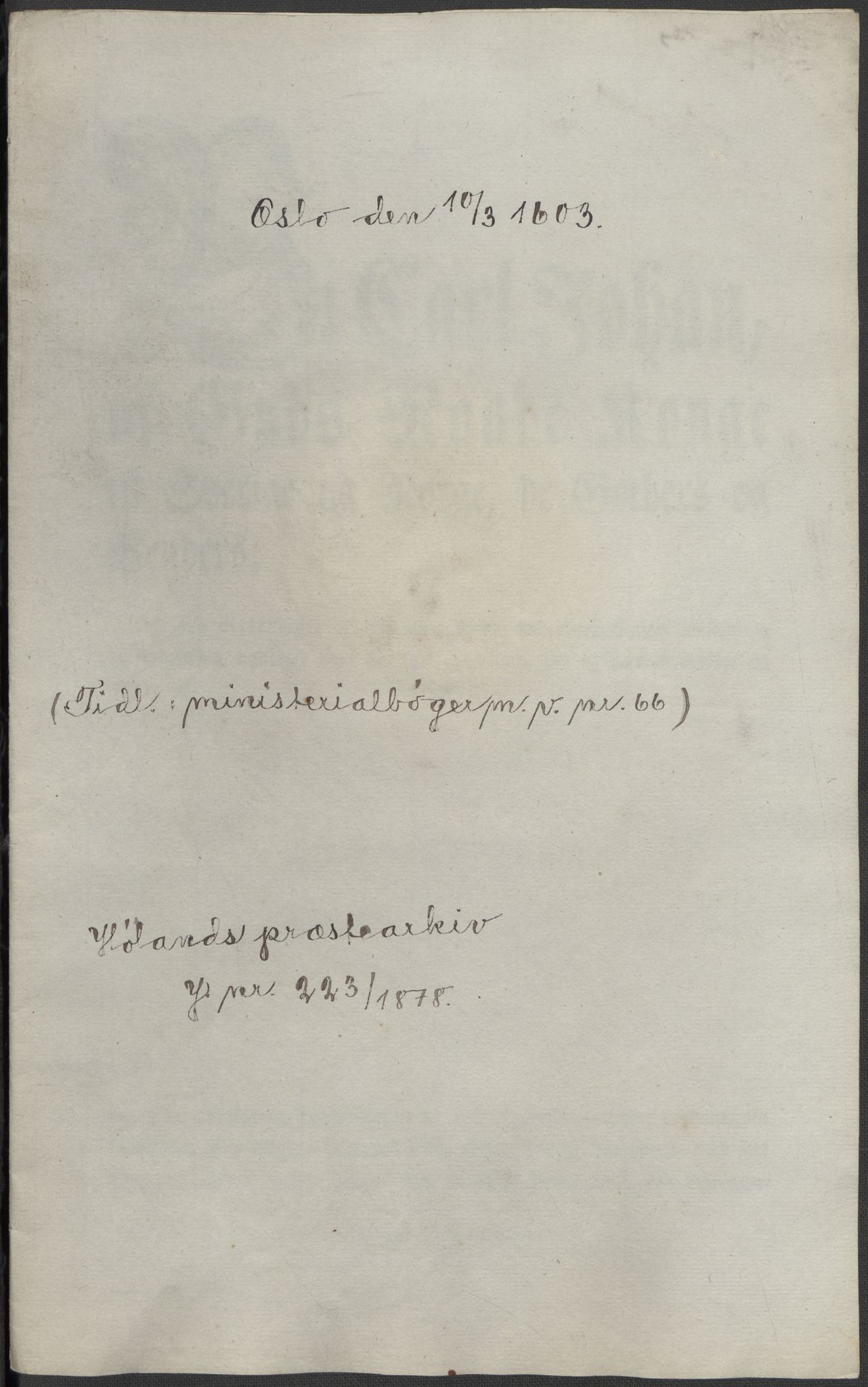 Riksarkivets diplomsamling, AV/RA-EA-5965/F15/L0007: Prestearkiv - Akershus, 1573-1693, p. 206