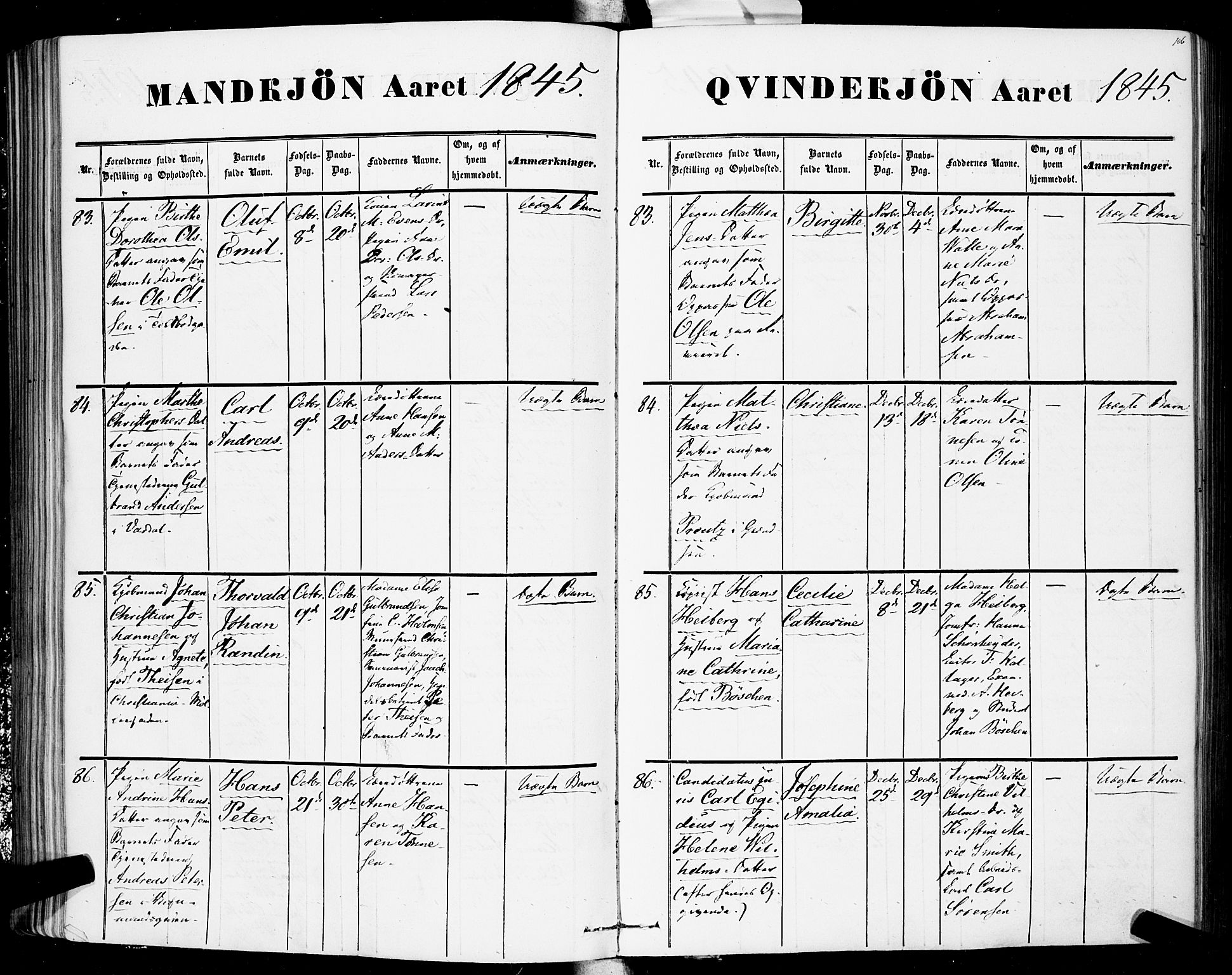 Rikshospitalet prestekontor Kirkebøker, SAO/A-10309b/F/L0003: Parish register (official) no. 3, 1841-1853, p. 106