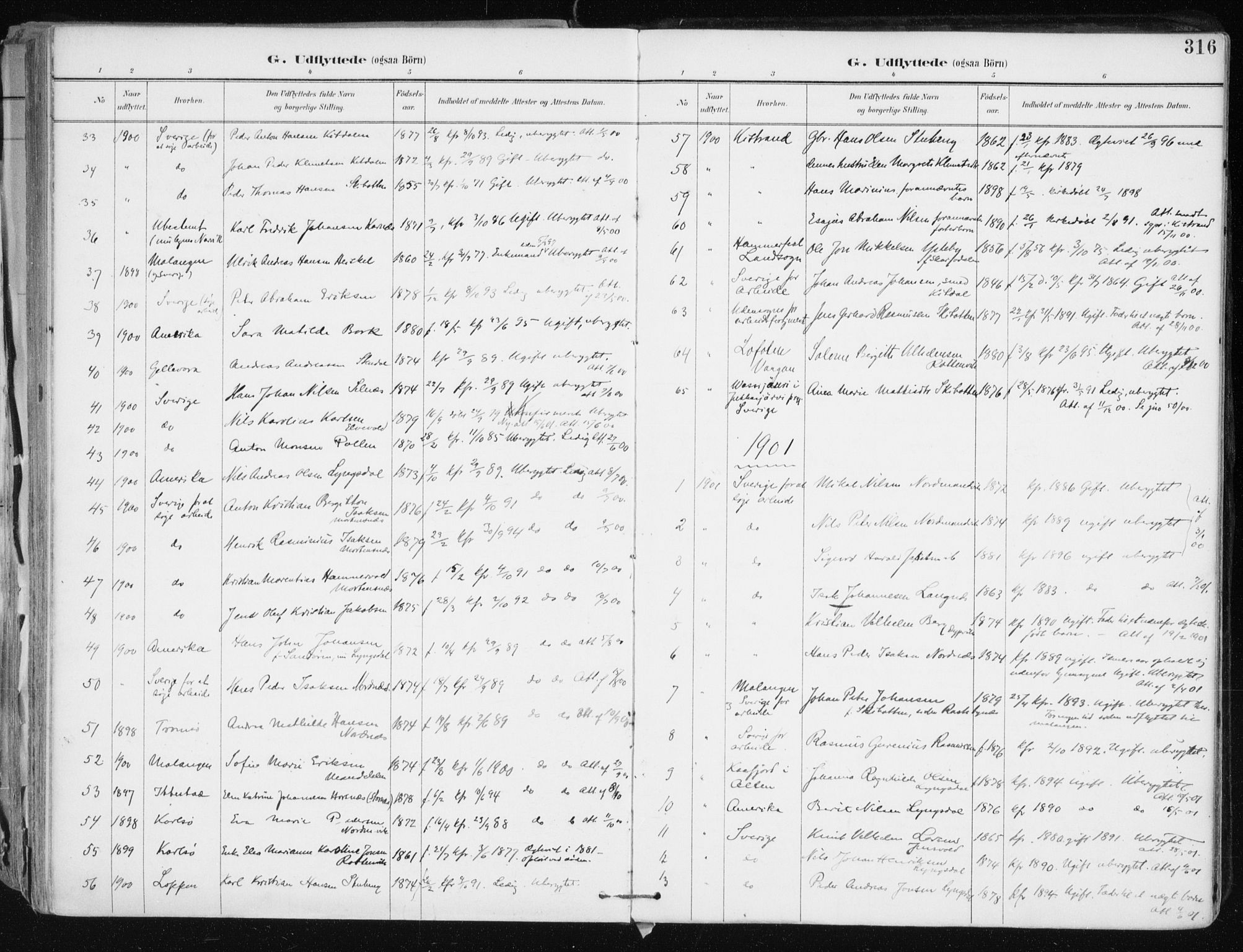 Lyngen sokneprestembete, SATØ/S-1289/H/He/Hea/L0008kirke: Parish register (official) no. 8, 1891-1902, p. 316