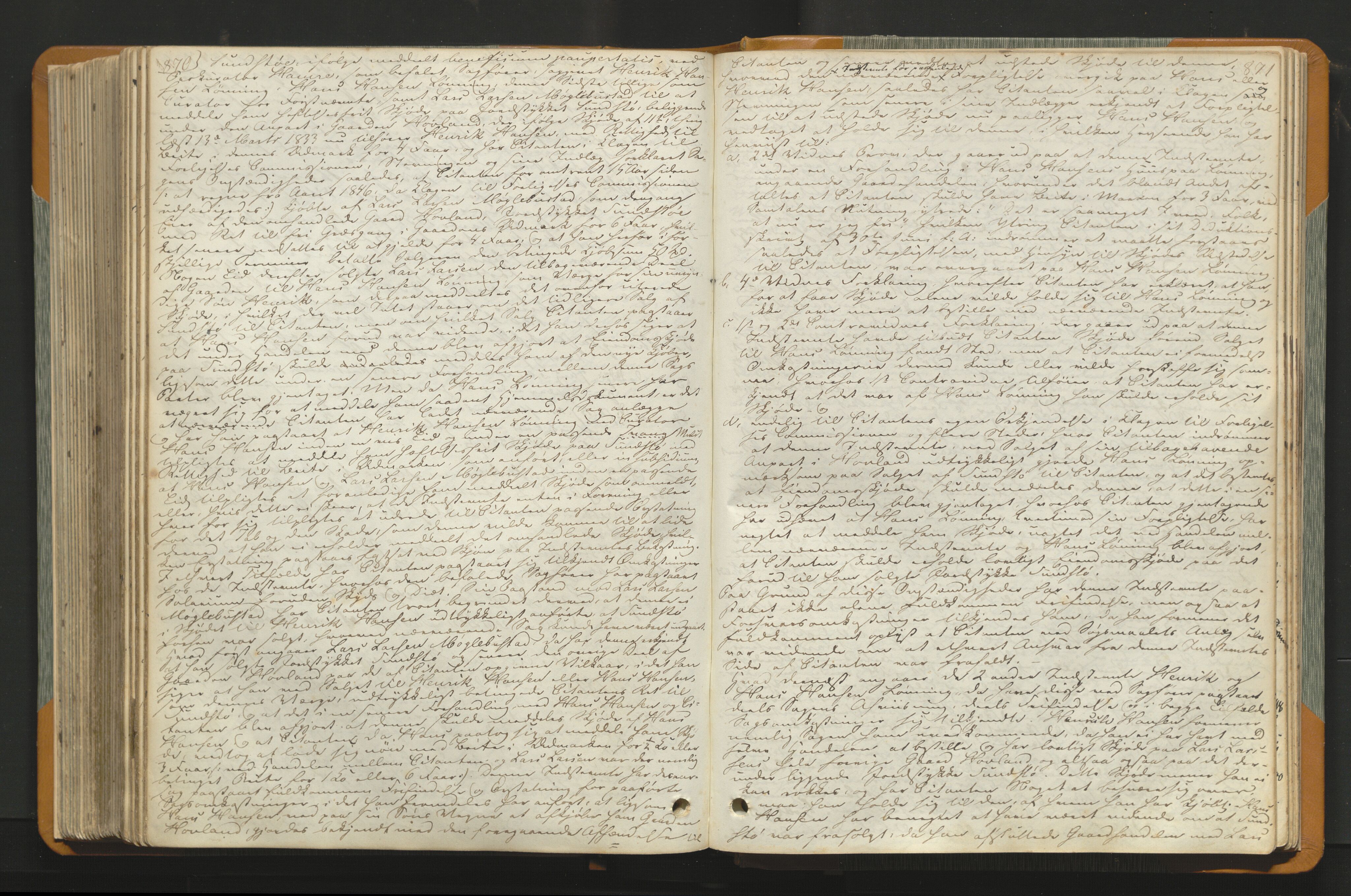 Jæren og Dalane sorenskriveri, AV/SAST-A-100306/3/30/30BAA/L0004: Tingbok for Dalane, 1843-1849, p. 870-871