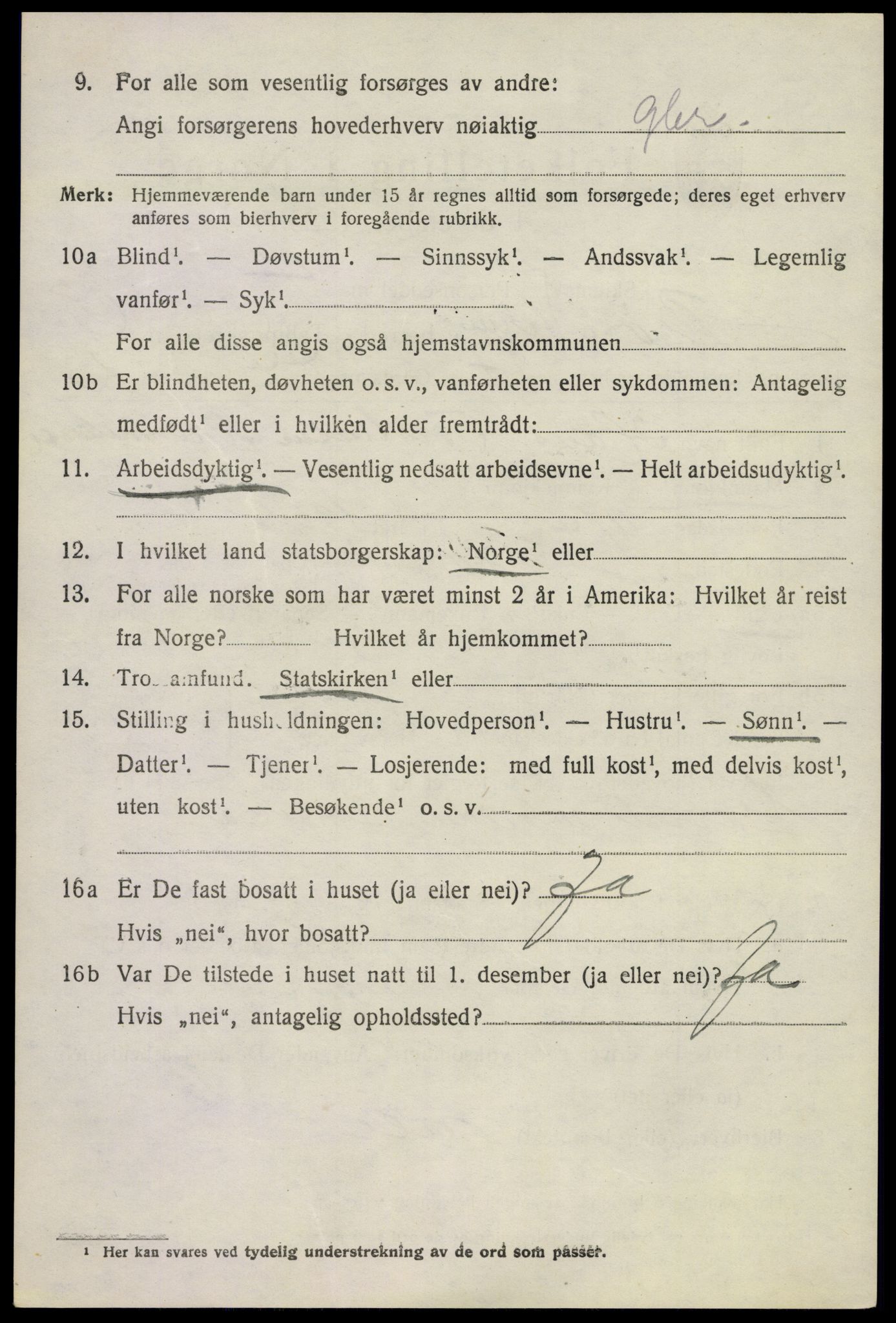 SAKO, 1920 census for Bø (Telemark), 1920, p. 2839