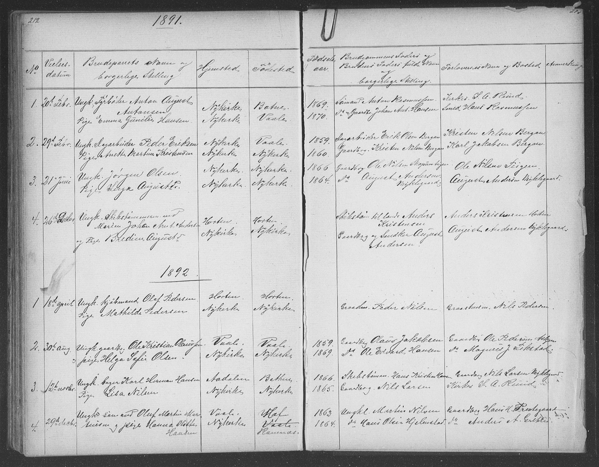 Borre kirkebøker, AV/SAKO-A-338/G/Gb/L0002: Parish register (copy) no. II 2, 1878-1892, p. 212-213