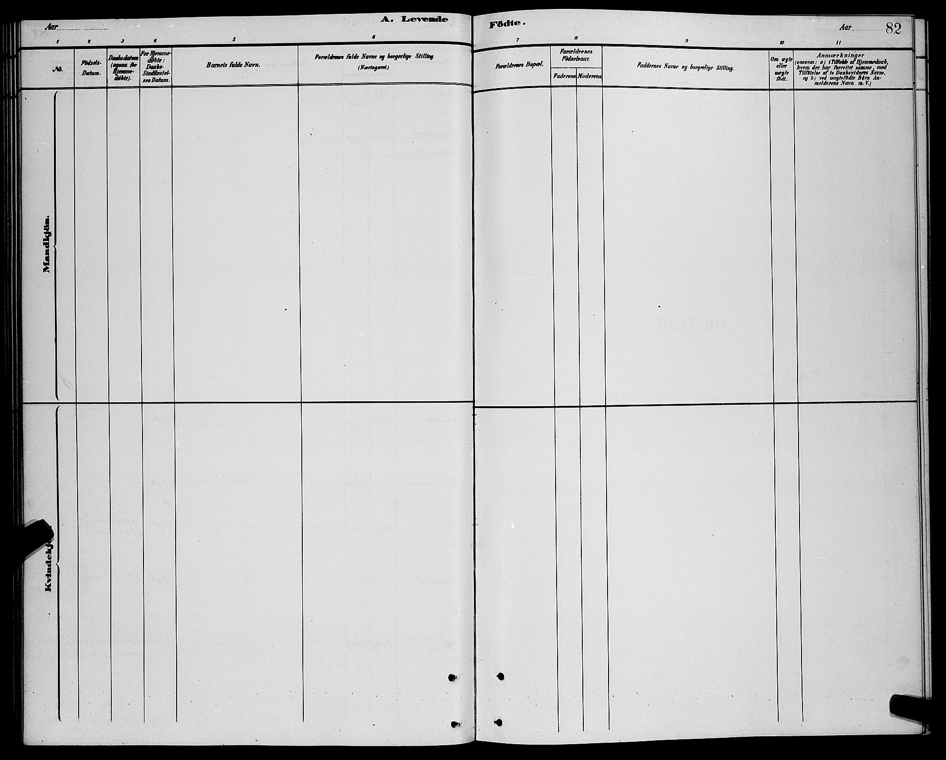 Lenvik sokneprestembete, AV/SATØ-S-1310/H/Ha/Hab/L0021klokker: Parish register (copy) no. 21, 1884-1900, p. 82