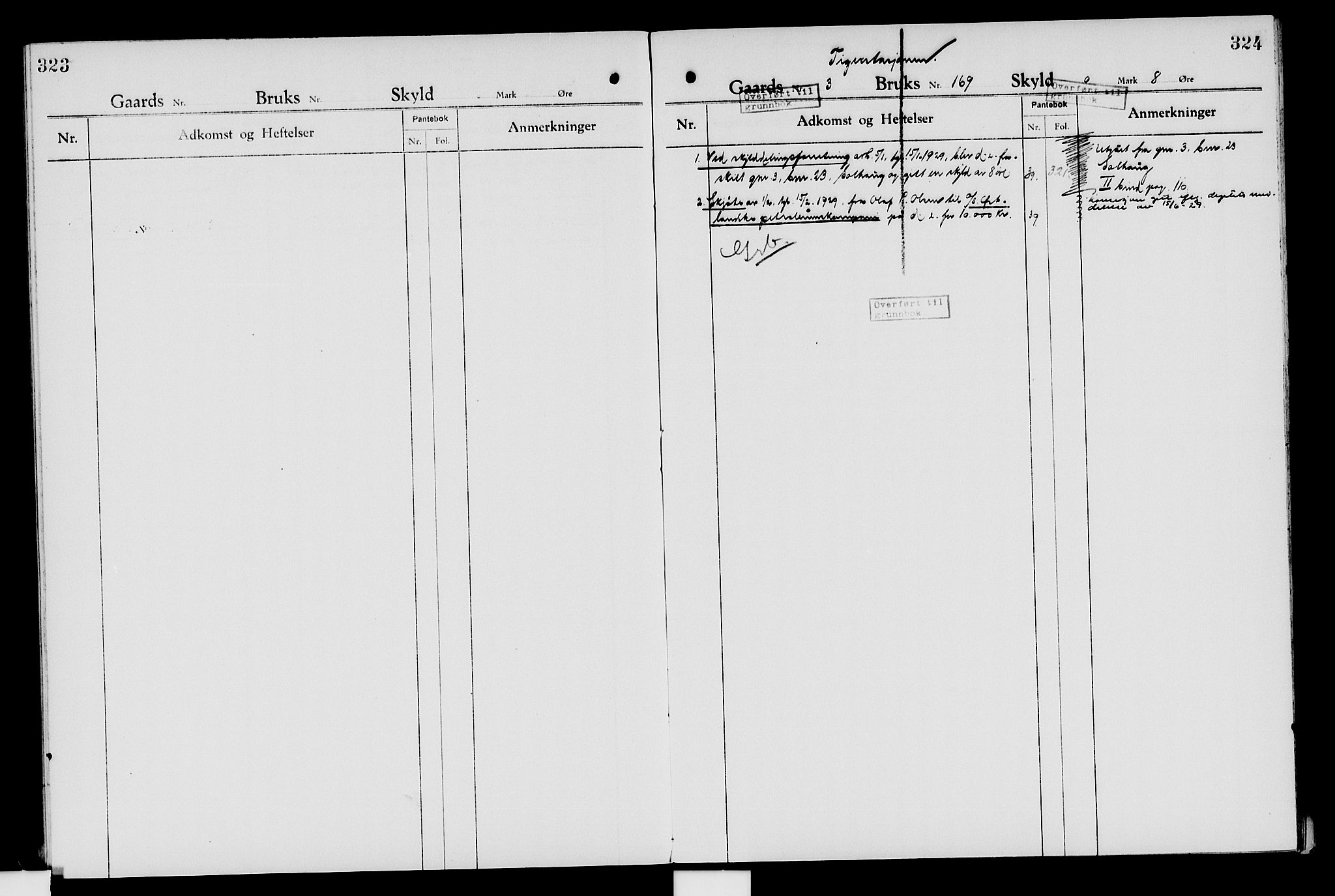 Nord-Hedmark sorenskriveri, SAH/TING-012/H/Ha/Had/Hade/L0007: Mortgage register no. 4.7, 1924-1940, p. 323-324