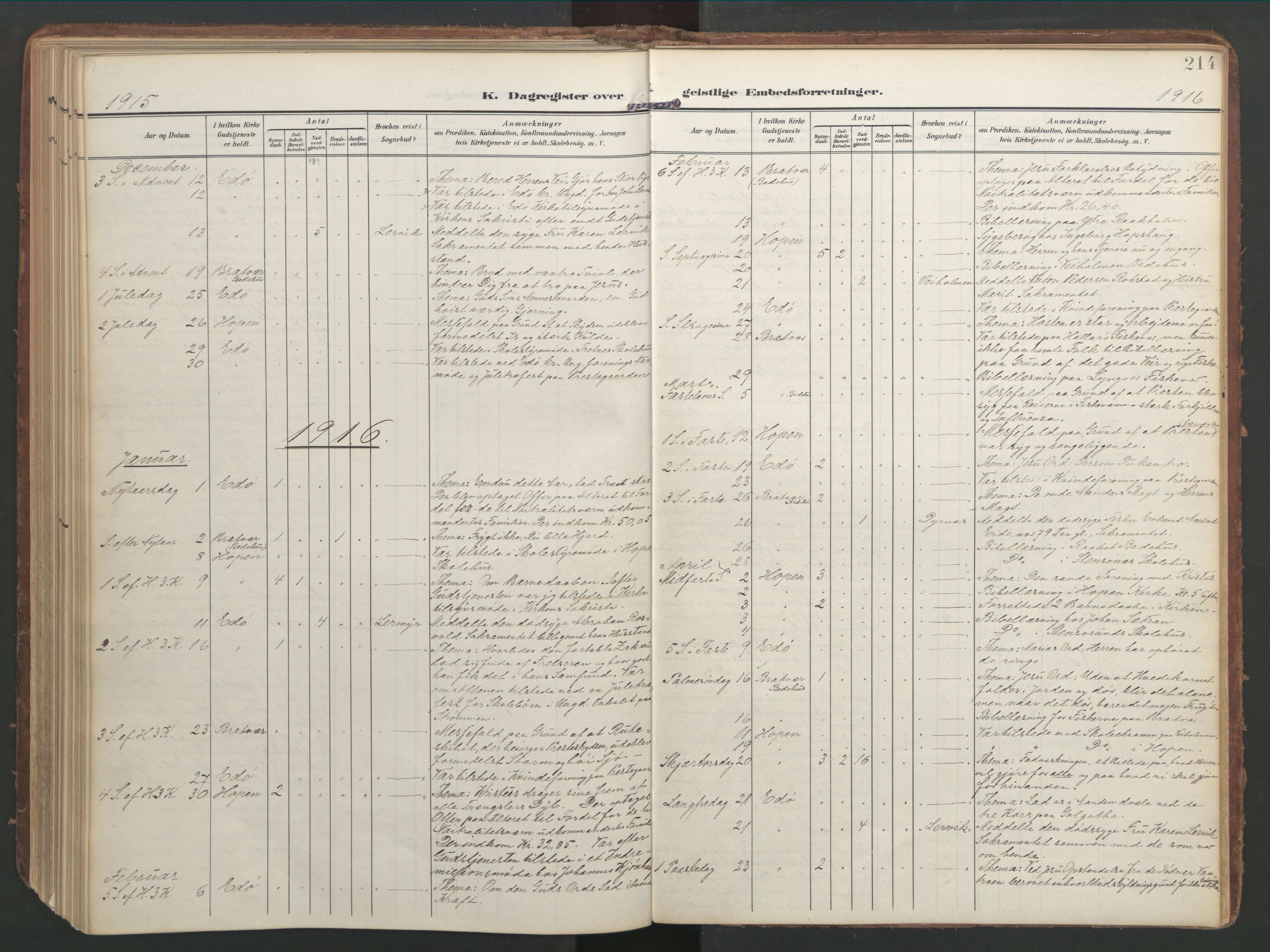 Ministerialprotokoller, klokkerbøker og fødselsregistre - Møre og Romsdal, AV/SAT-A-1454/583/L0955: Parish register (official) no. 583A02, 1907-1926, p. 214