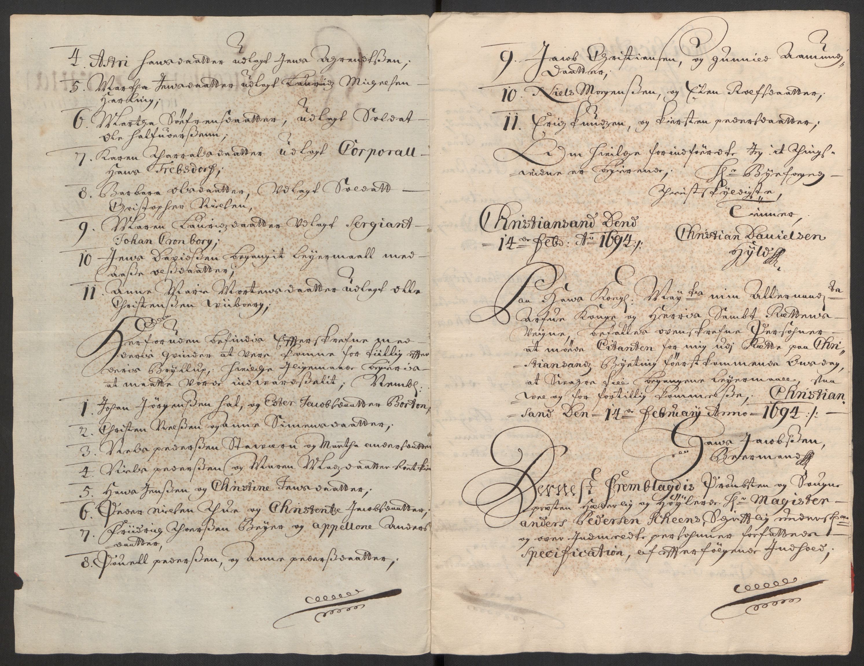 Rentekammeret inntil 1814, Reviderte regnskaper, Byregnskaper, AV/RA-EA-4066/R/Rm/L0285: [M18] Sikt og sakefall, 1681-1718, p. 194