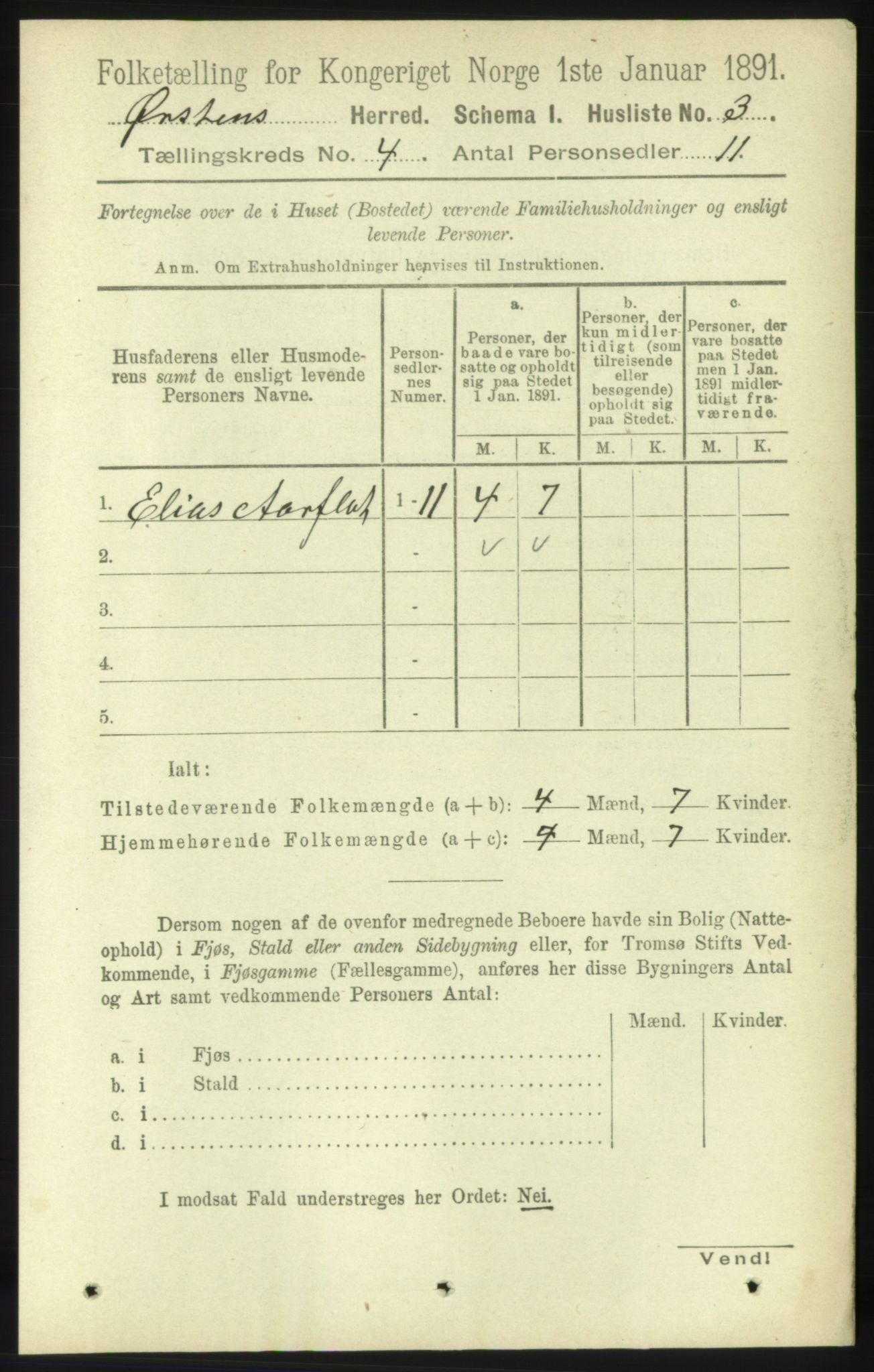 RA, 1891 census for 1520 Ørsta, 1891, p. 1587