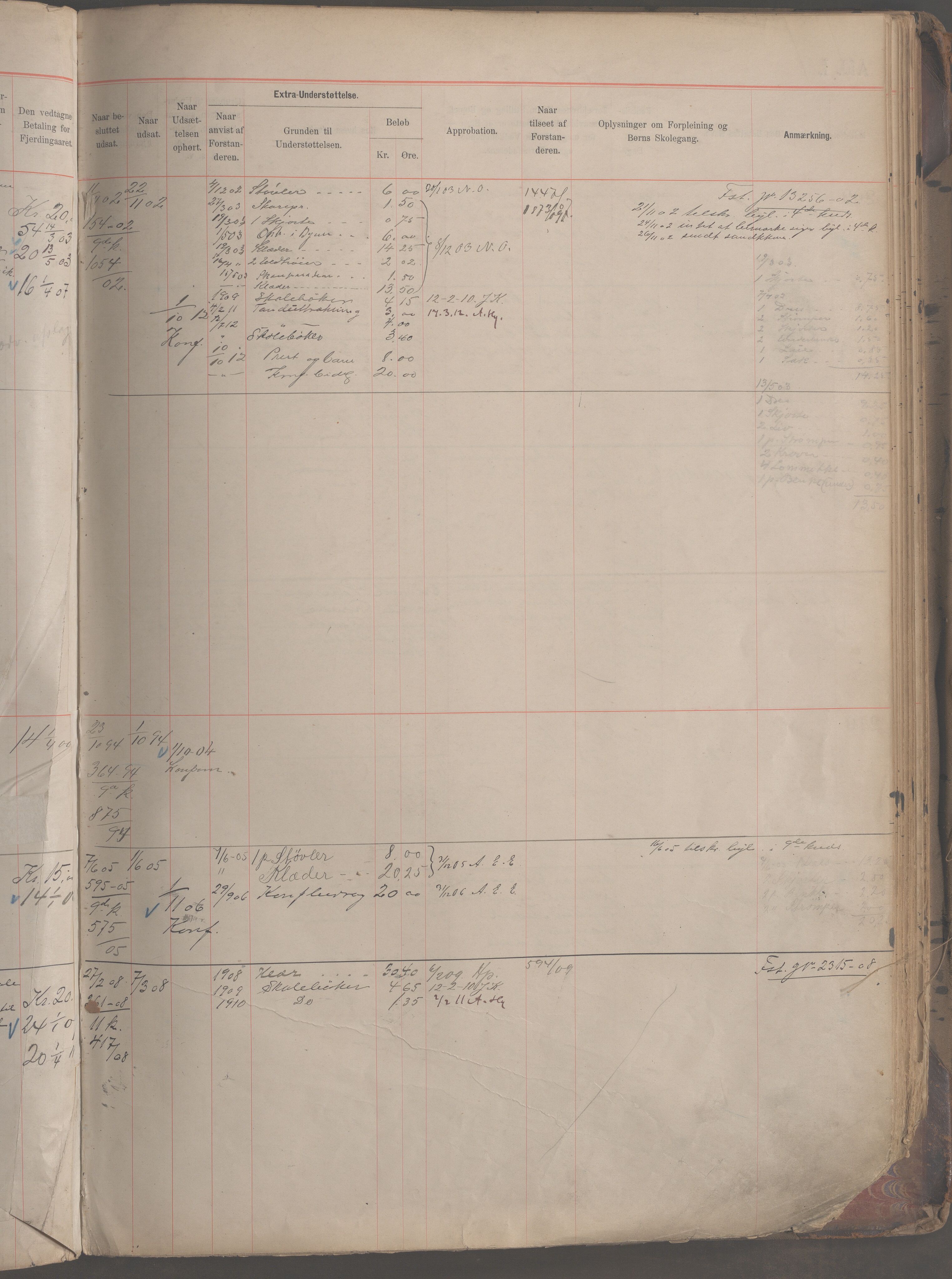 Fattigvesenet, OBA/A-20045/H/Hb/L0005: Manntallsprotokoll. Mnr. 1-399, 1901-1912, p. 123a