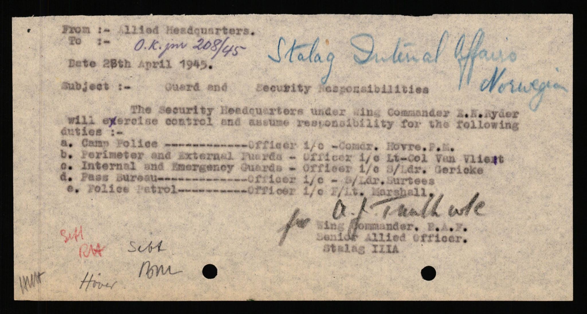 Forsvaret, Forsvarets krigshistoriske avdeling, AV/RA-RAFA-2017/Y/Yf/L0201: II-C-11-2102  -  Norske offiserer i krigsfangenskap, 1940-1945, p. 394