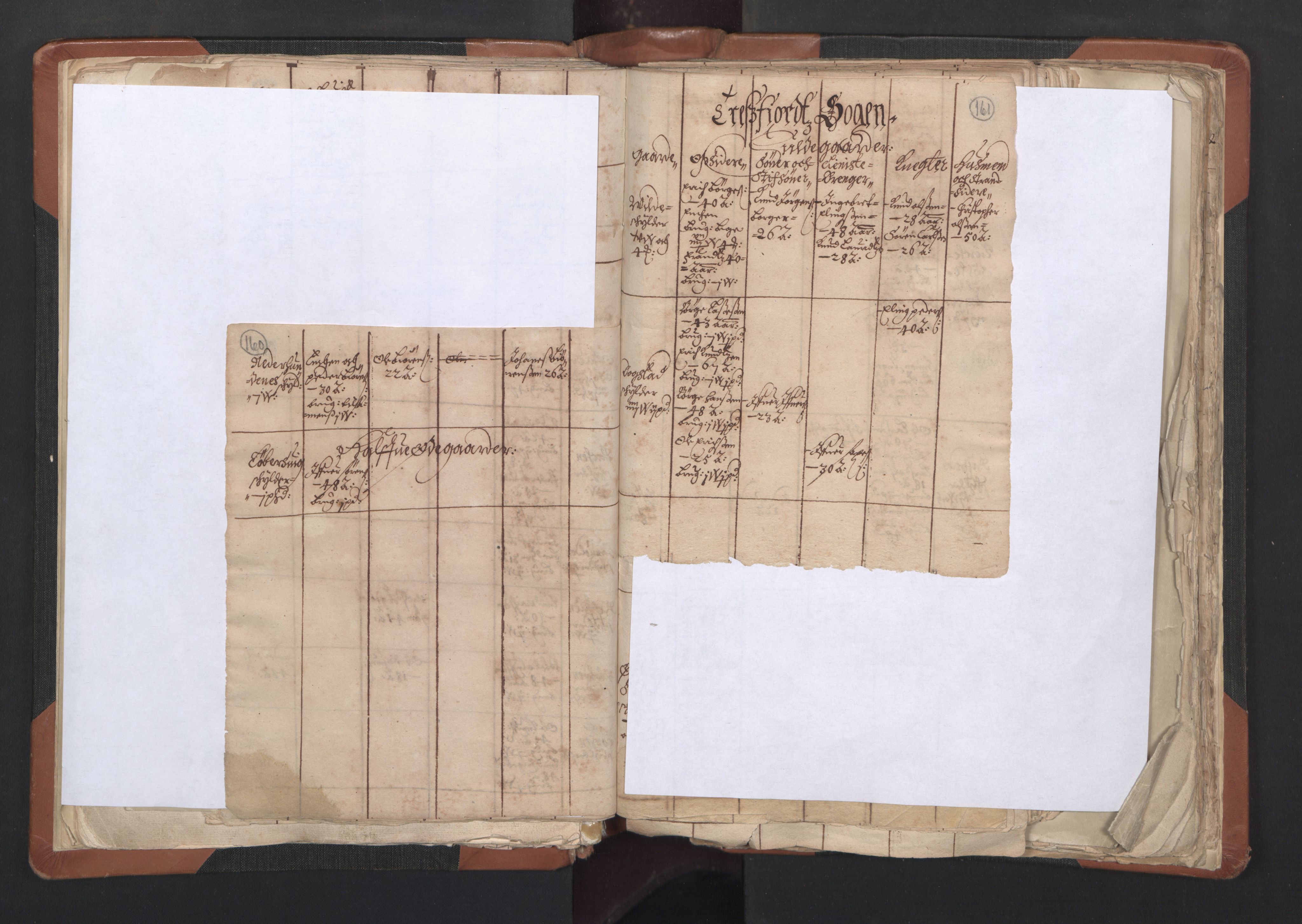 RA, Vicar's Census 1664-1666, no. 27: Romsdal deanery, 1664-1666, p. 160-161