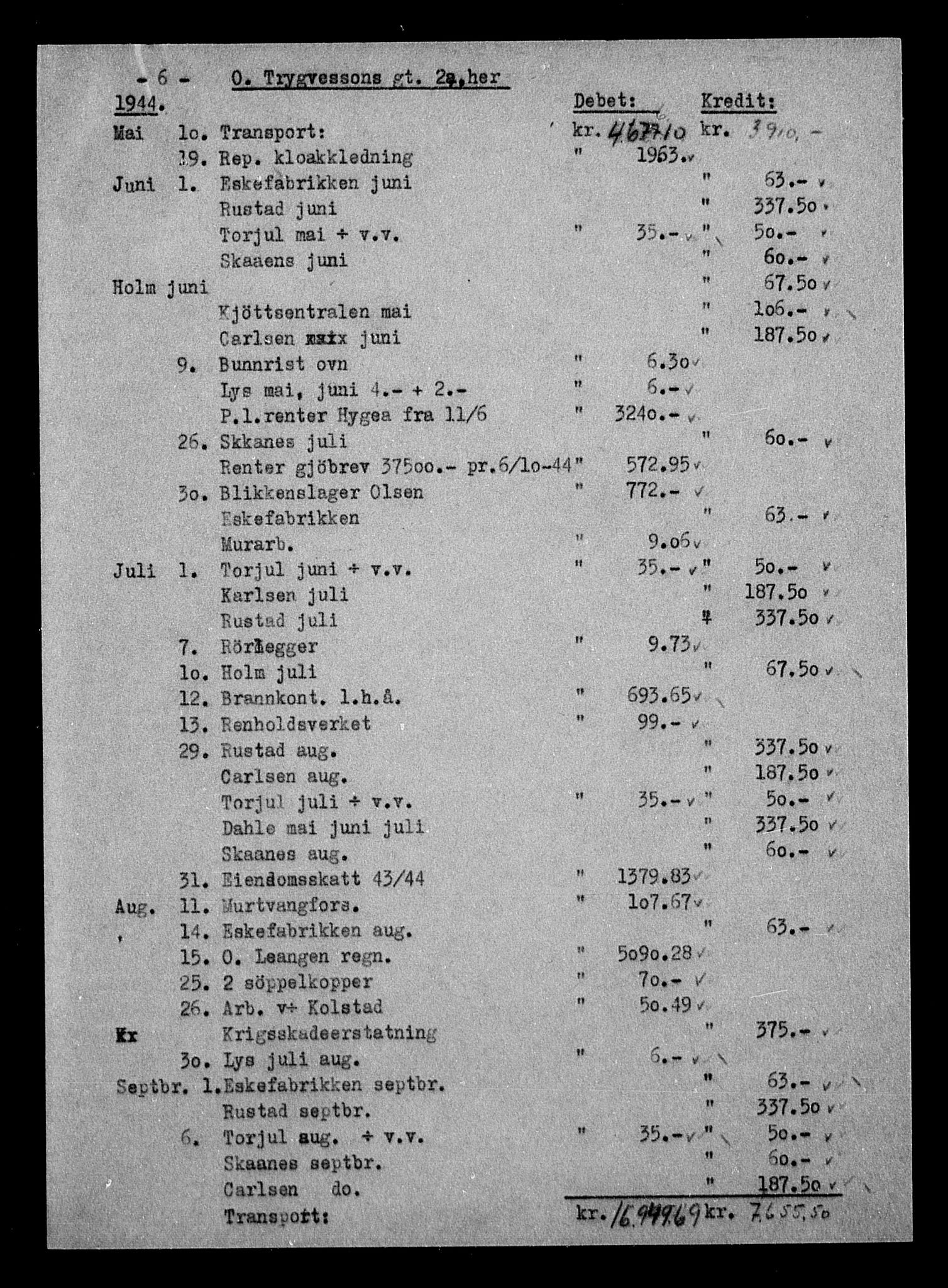 Justisdepartementet, Tilbakeføringskontoret for inndratte formuer, AV/RA-S-1564/H/Hc/Hca/L0908: --, 1945-1947, p. 636