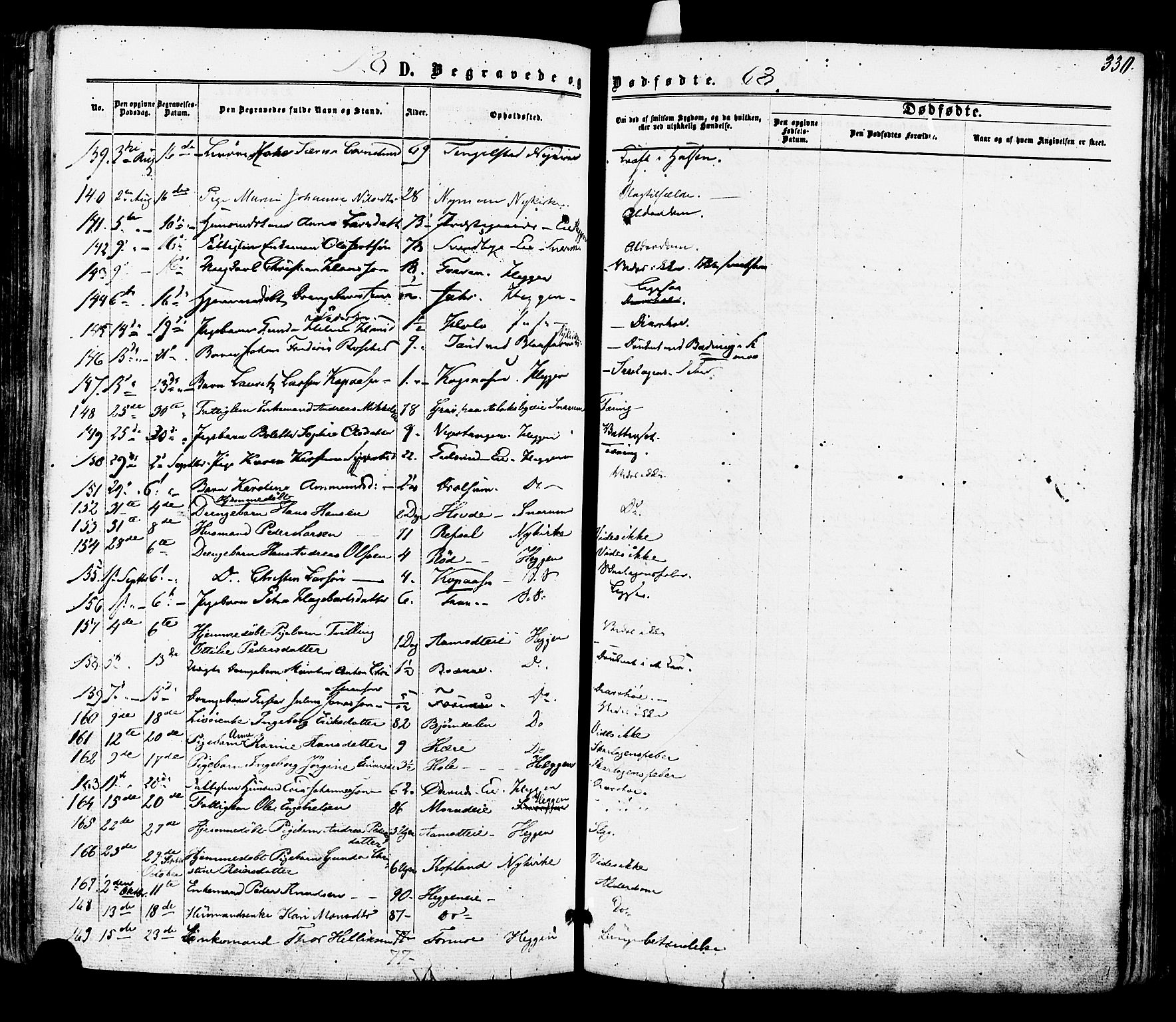 Modum kirkebøker, AV/SAKO-A-234/F/Fa/L0010: Parish register (official) no. 10, 1865-1876, p. 330