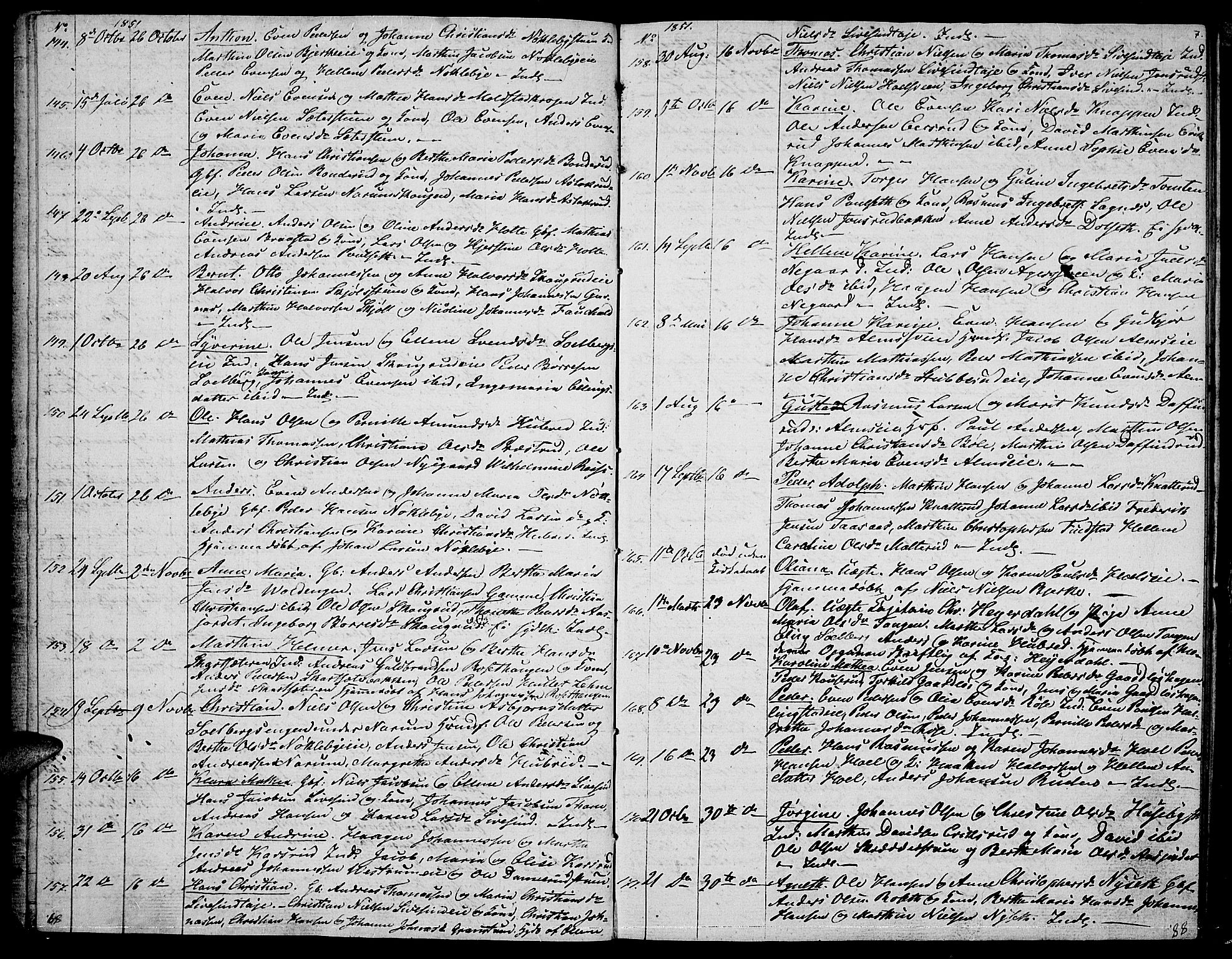 Vestre Toten prestekontor, SAH/PREST-108/H/Ha/Hab/L0004: Parish register (copy) no. 4, 1851-1853, p. 7
