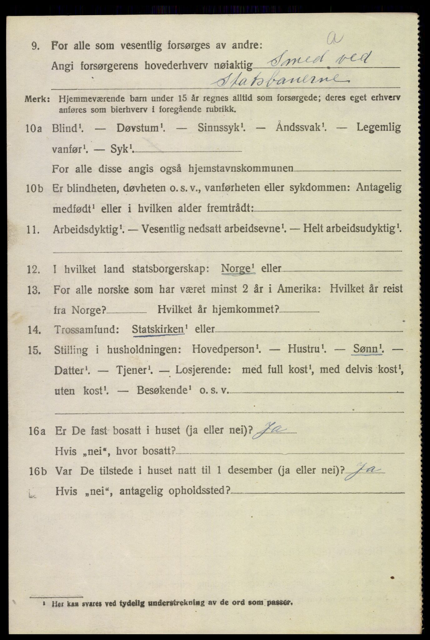 SAH, 1920 census for Vinger, 1920, p. 3221