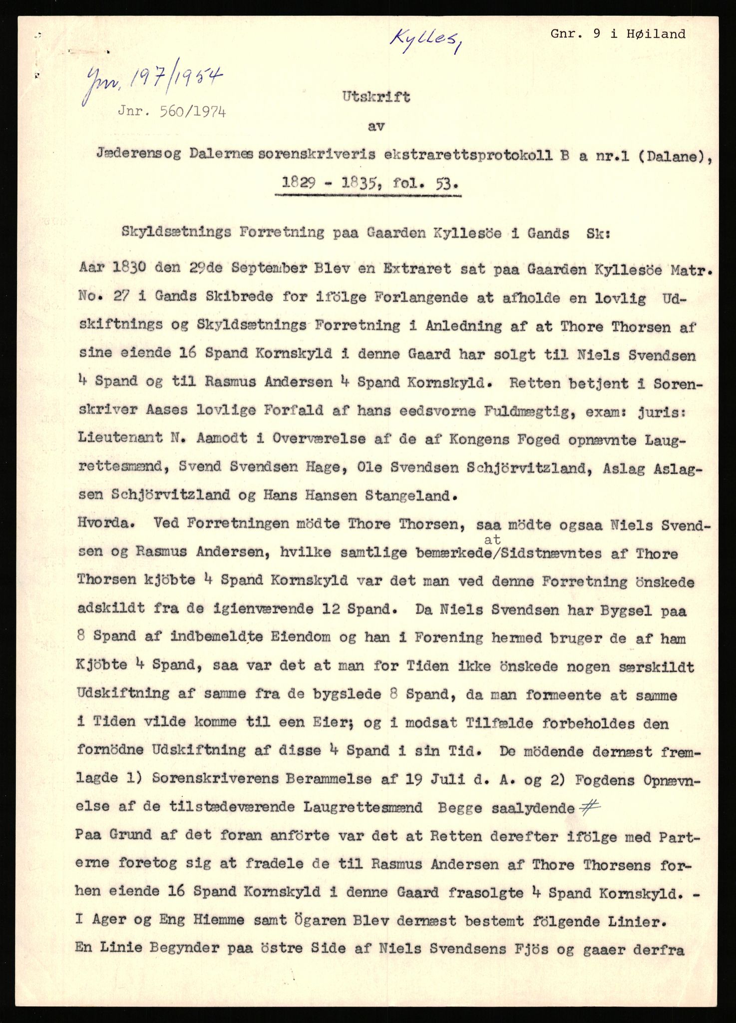 Statsarkivet i Stavanger, AV/SAST-A-101971/03/Y/Yj/L0051: Avskrifter sortert etter gårdsnavn: Kvål - Landsnes, 1750-1930, p. 78