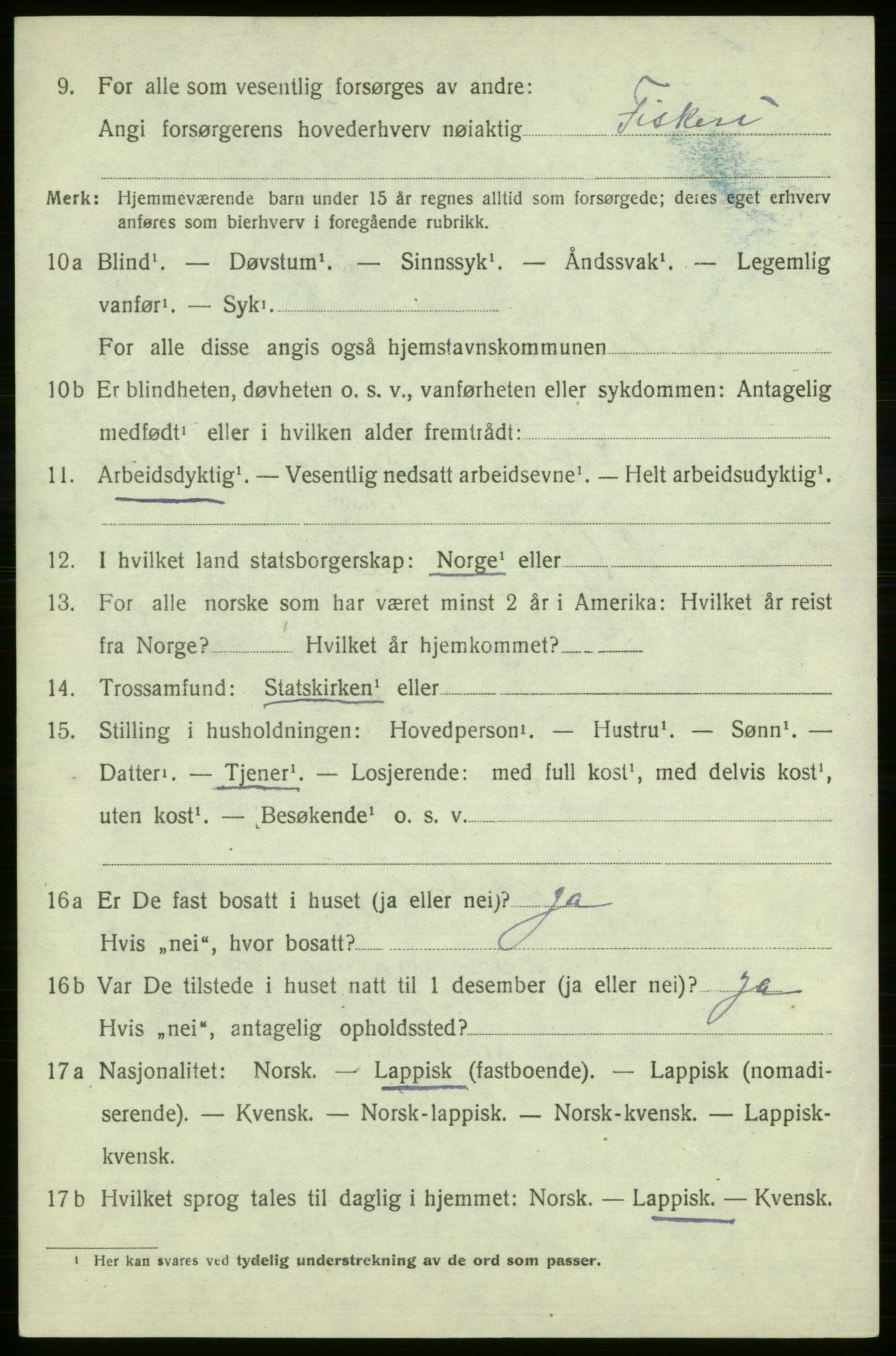 SATØ, 1920 census for , 1920, p. 2917