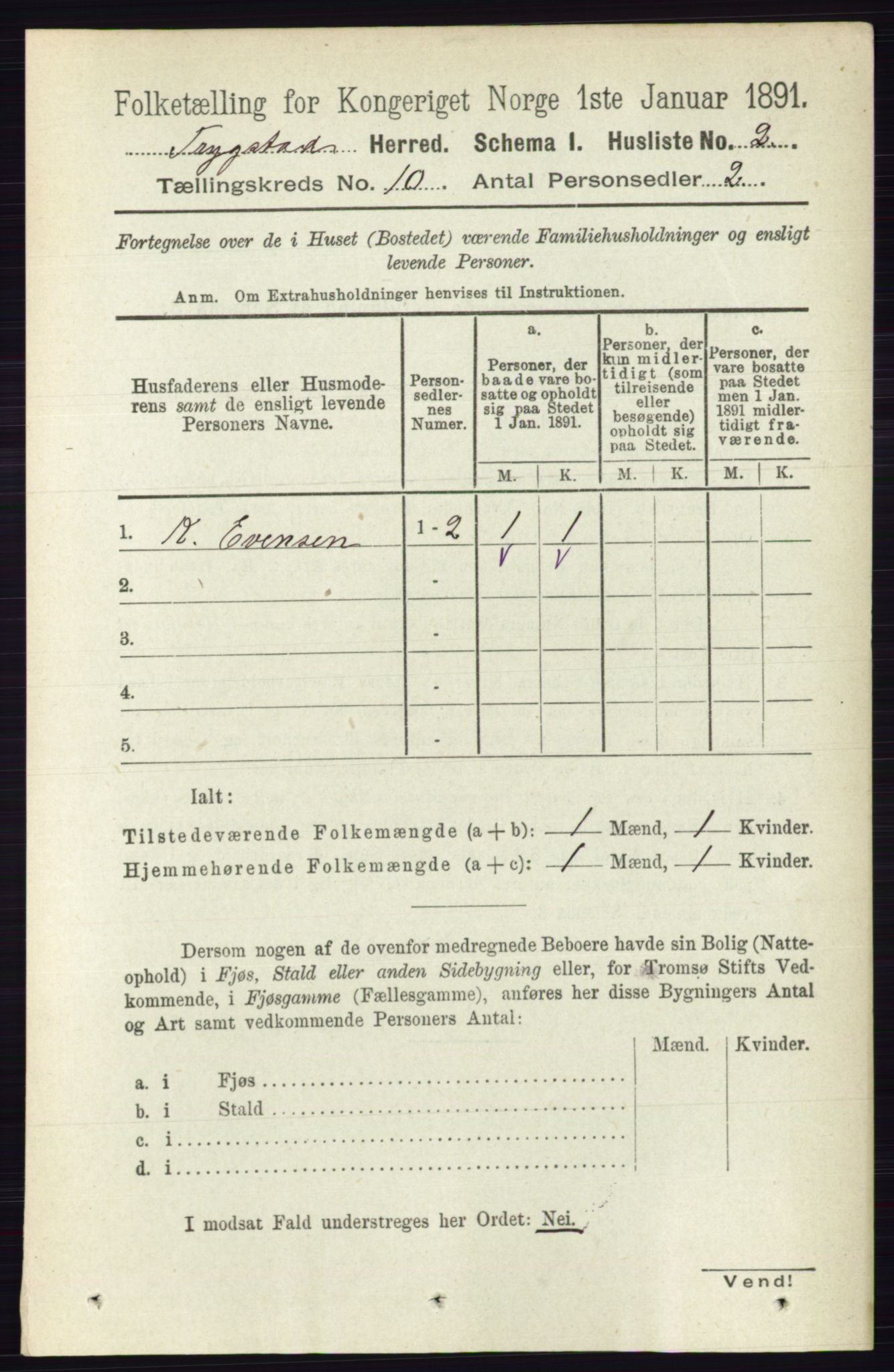 RA, 1891 Census for 0122 Trøgstad, 1891, p. 4232